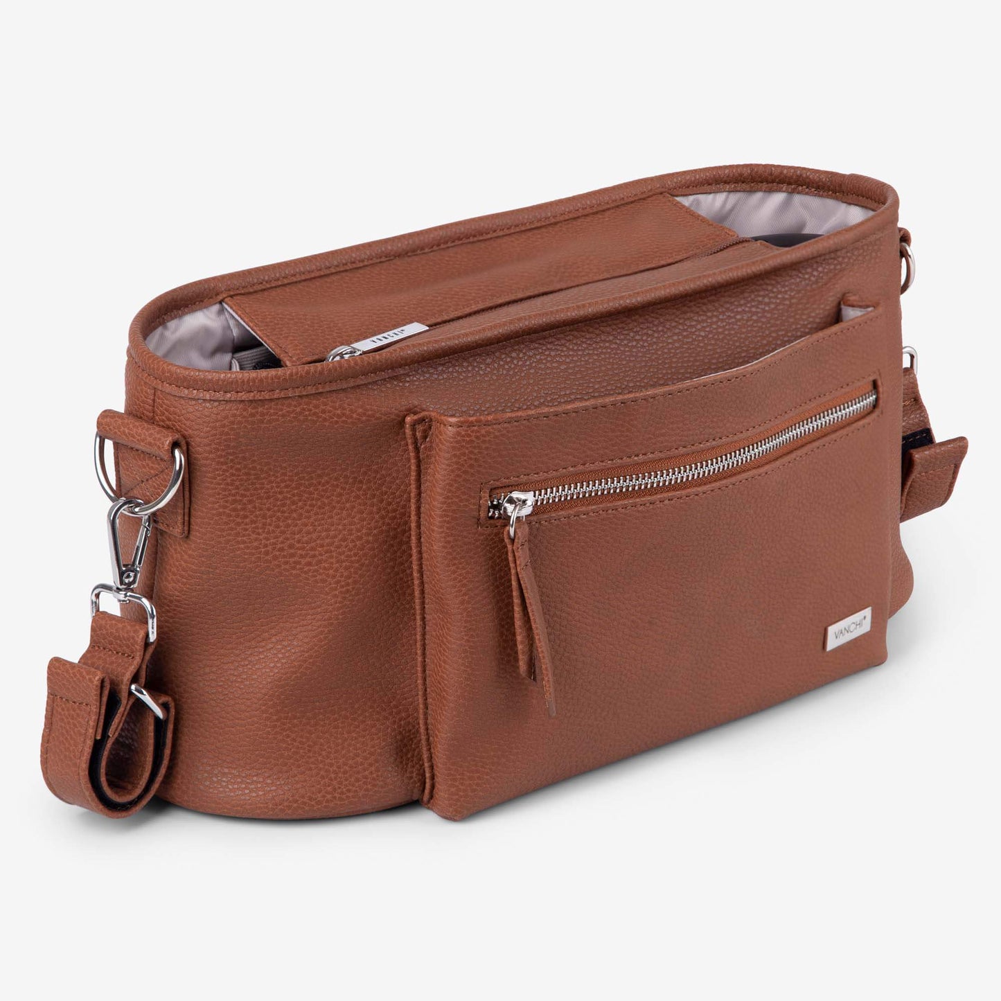 VANCHI Stroller Caddy - Pebbled Tan