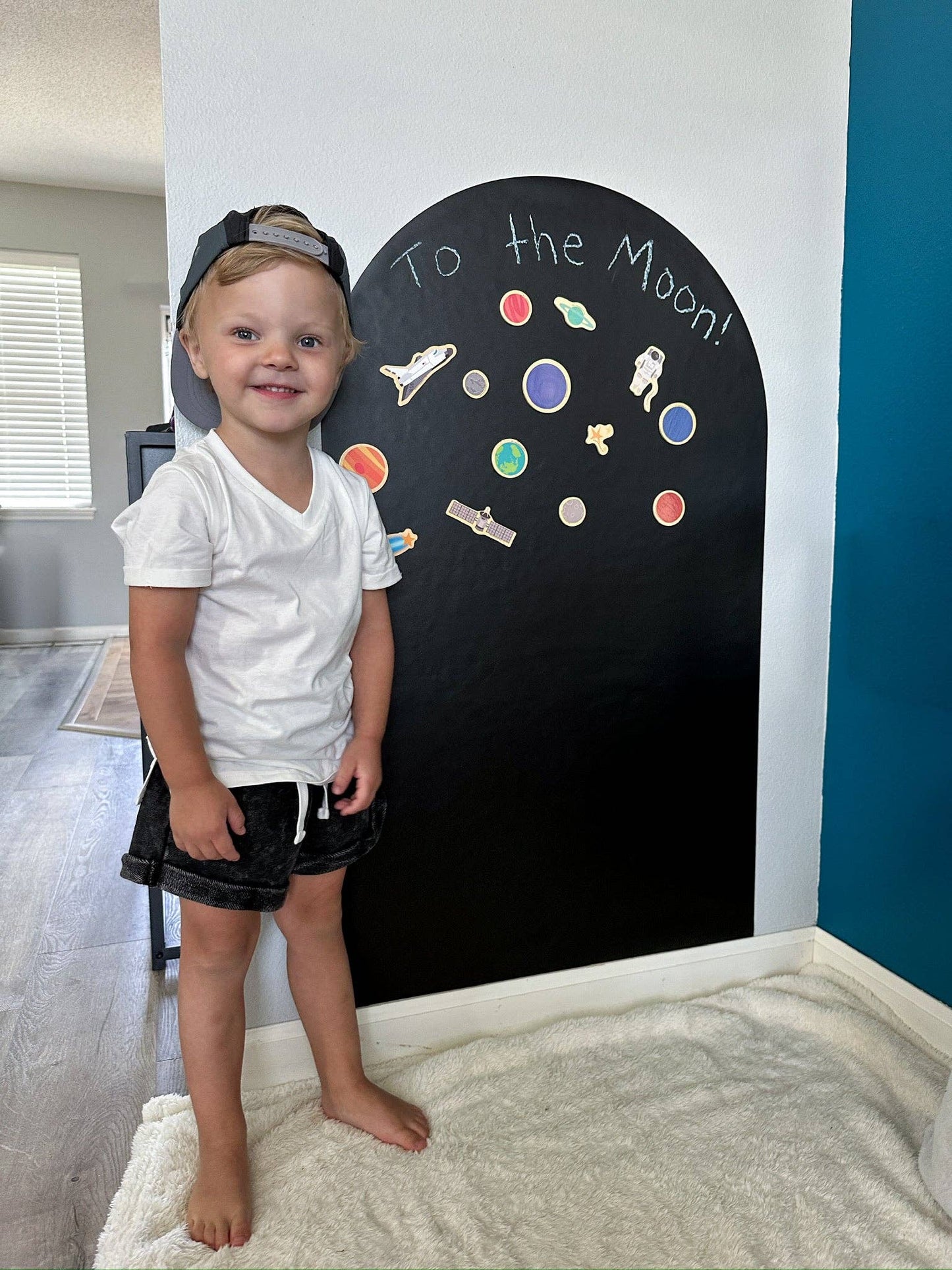 Magic Playwall - Arch Magnetic Art Wall Decal for Kids: Stone Grey