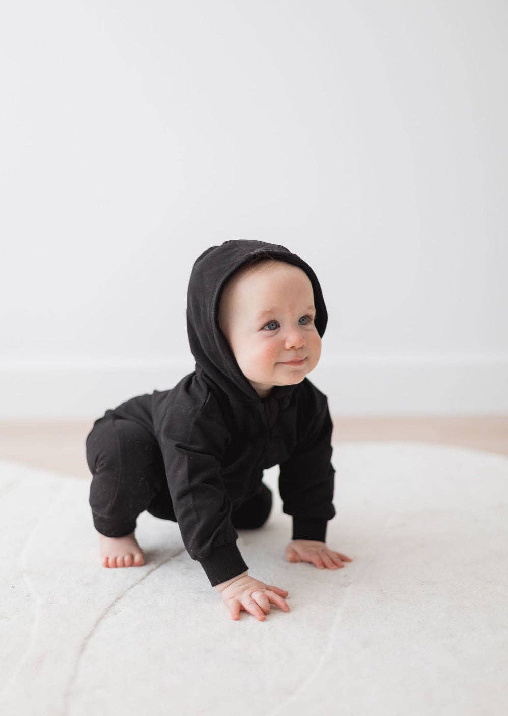 Hoodie Romper | Black