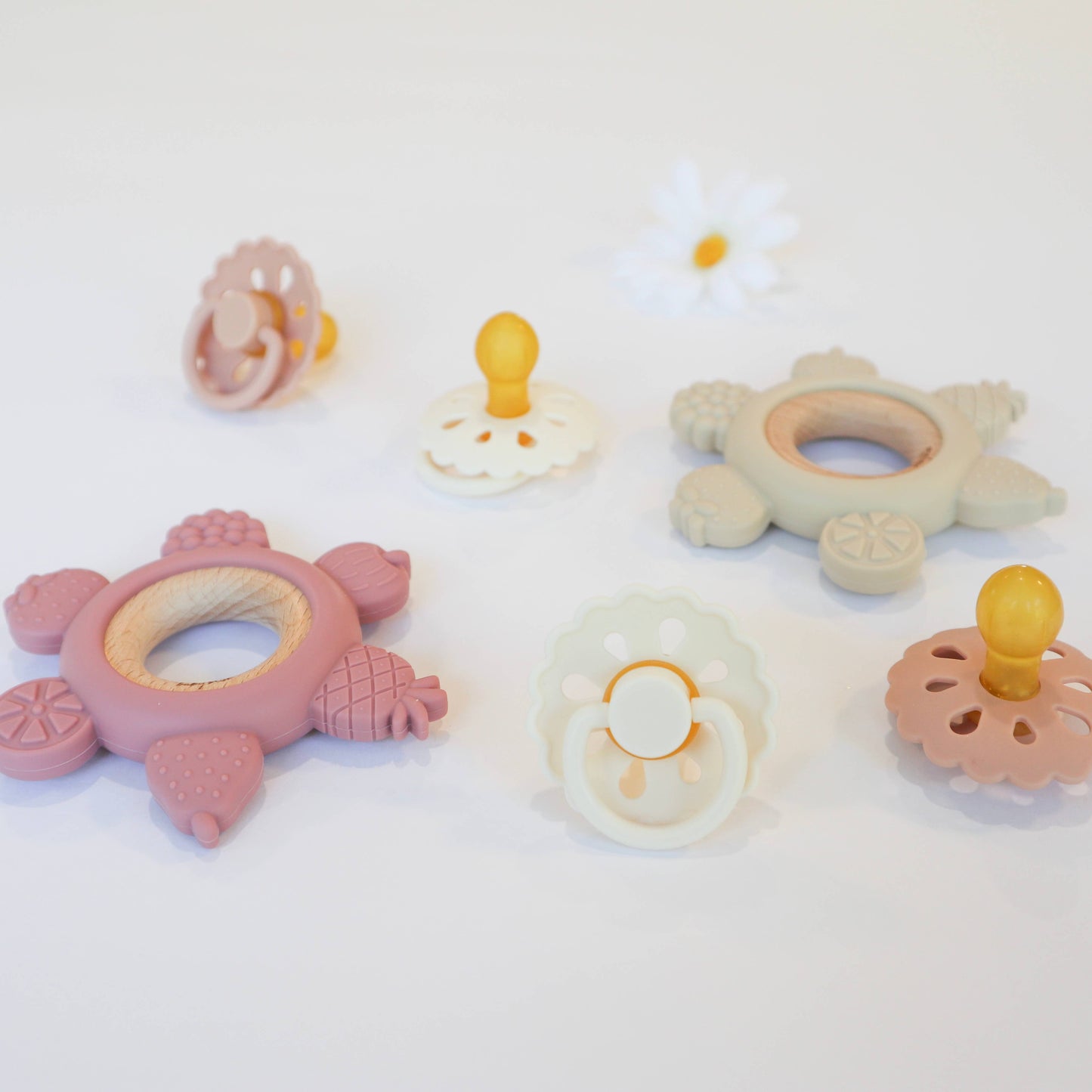 Fruit Teether Ring - Dusty Blue: Dusty Blue