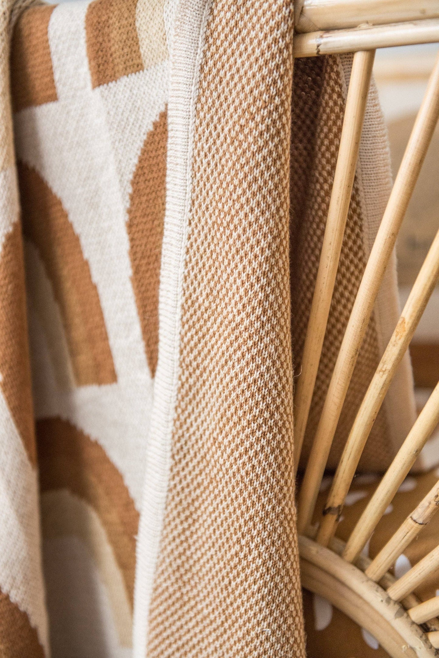 Organic Cotton Knitted Blanket: Bloom