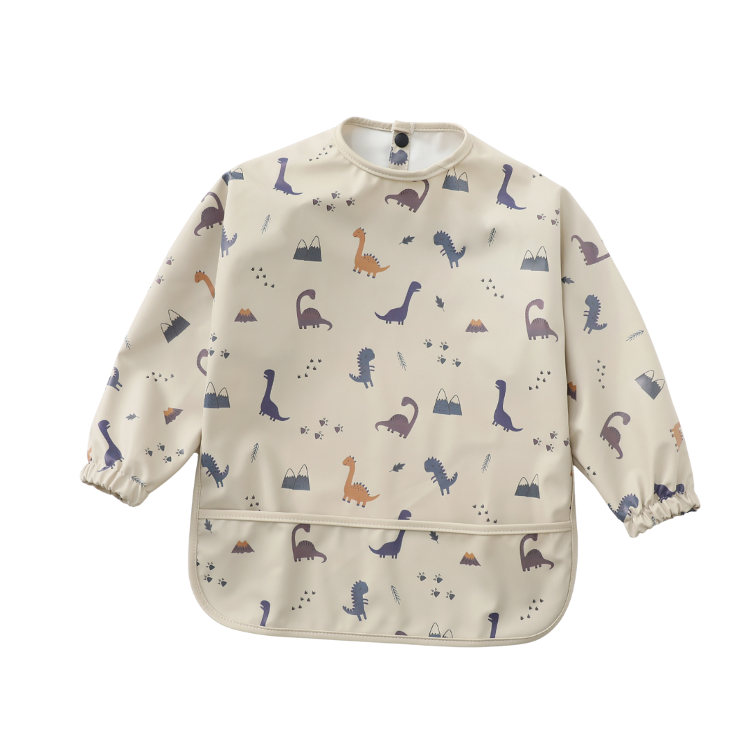 Smock Bib: Ivory Rainbow