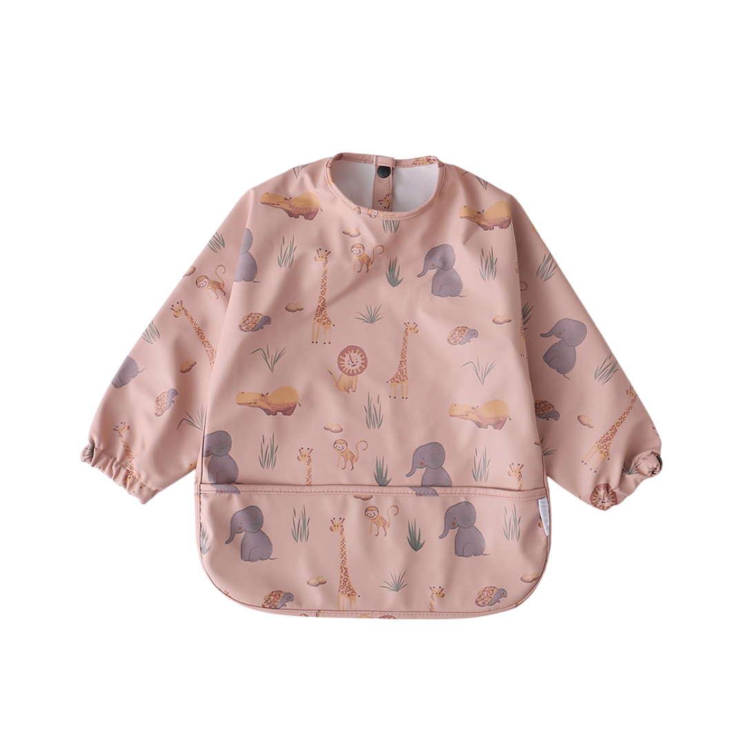 Smock Bib: Ivory Rainbow