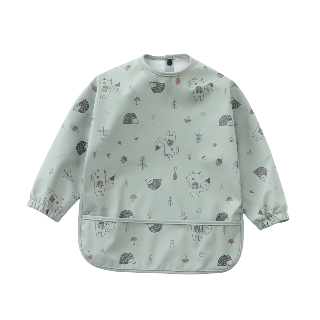 Smock Bib: Ivory Rainbow