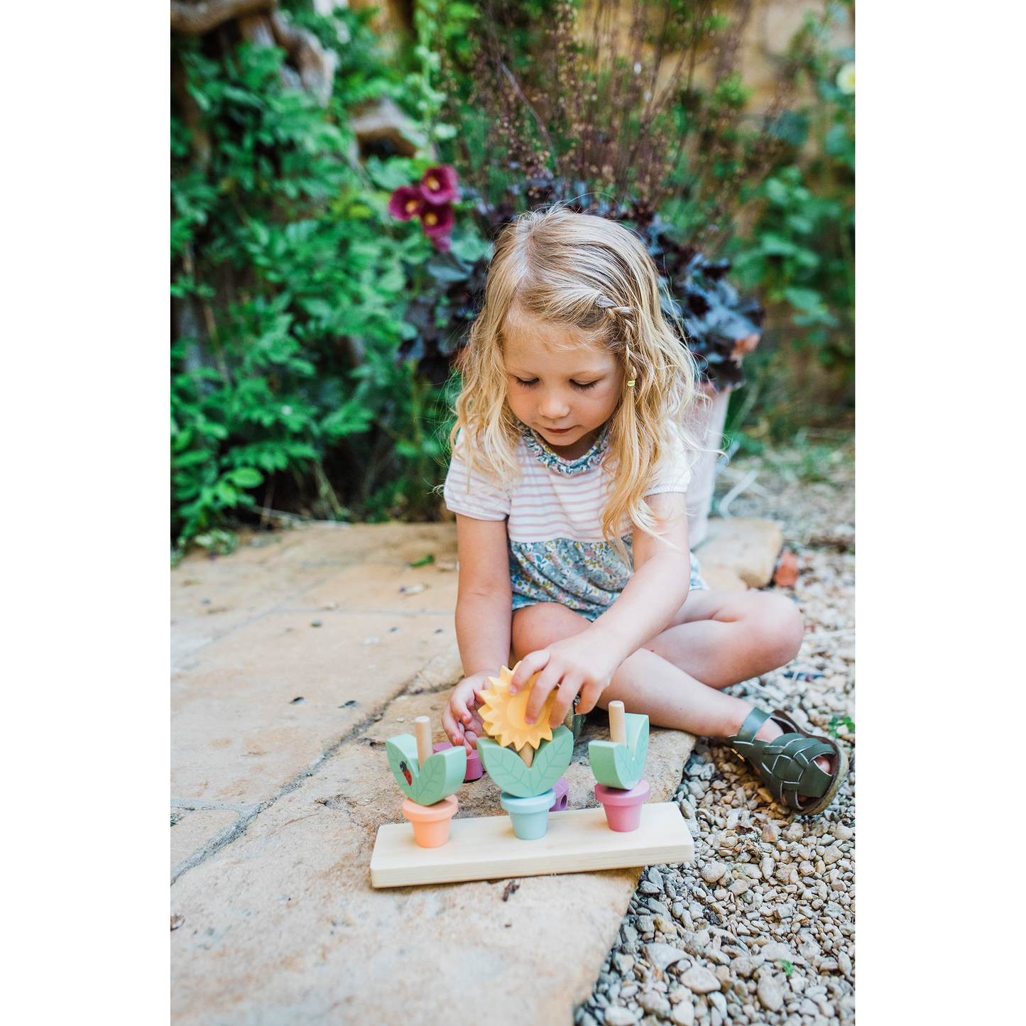 Stacking Wooden Flower Pots