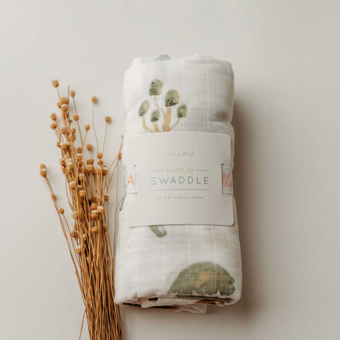 Bamboo Muslin Swaddle - Mushroom