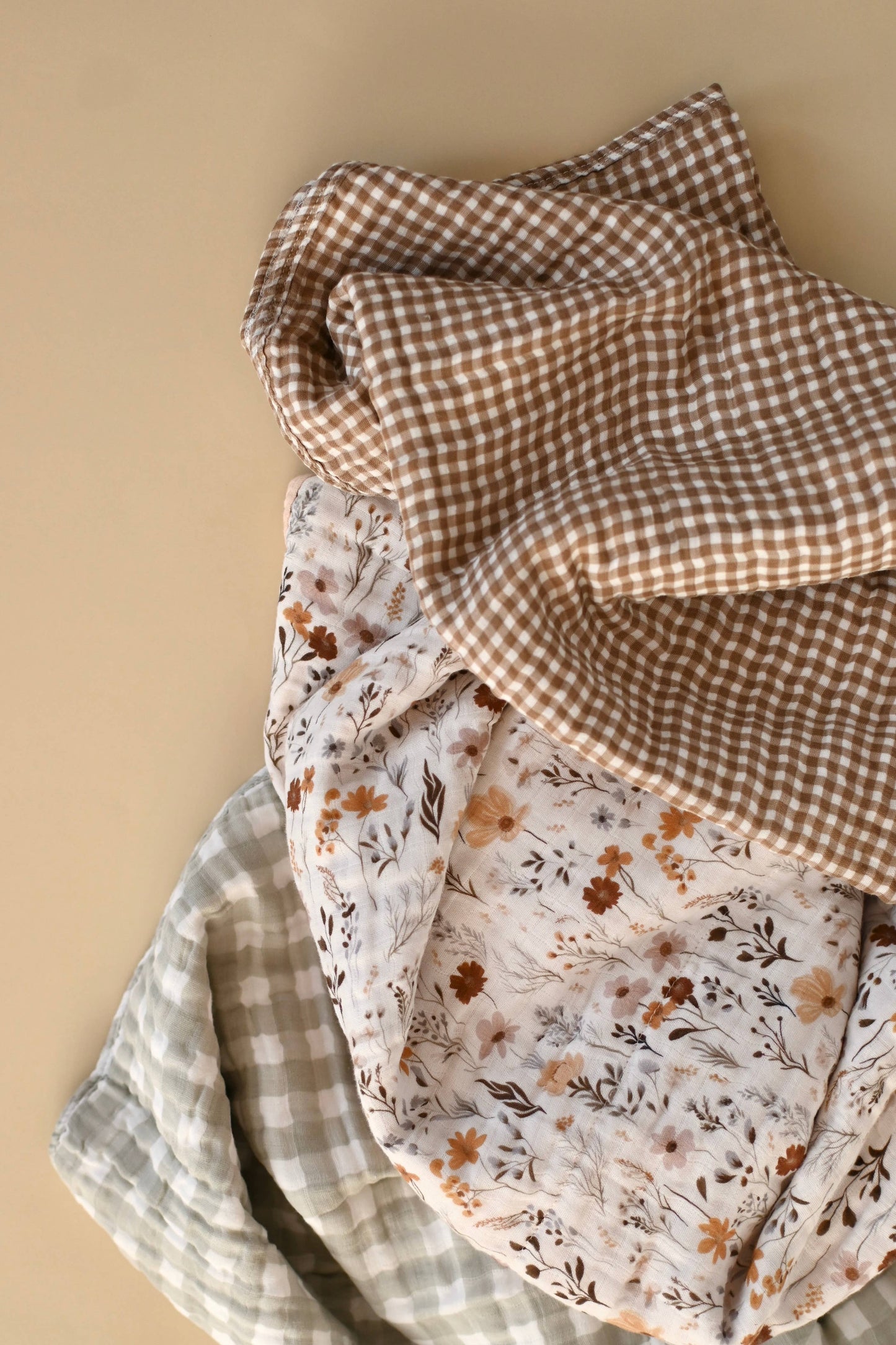 Muslin swaddle - Sage gingham