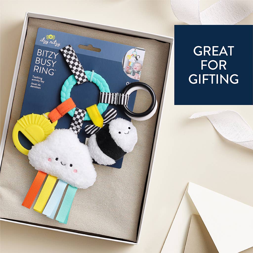 Bitzy Busy Ring™ Teething Activity Toy: Veggie