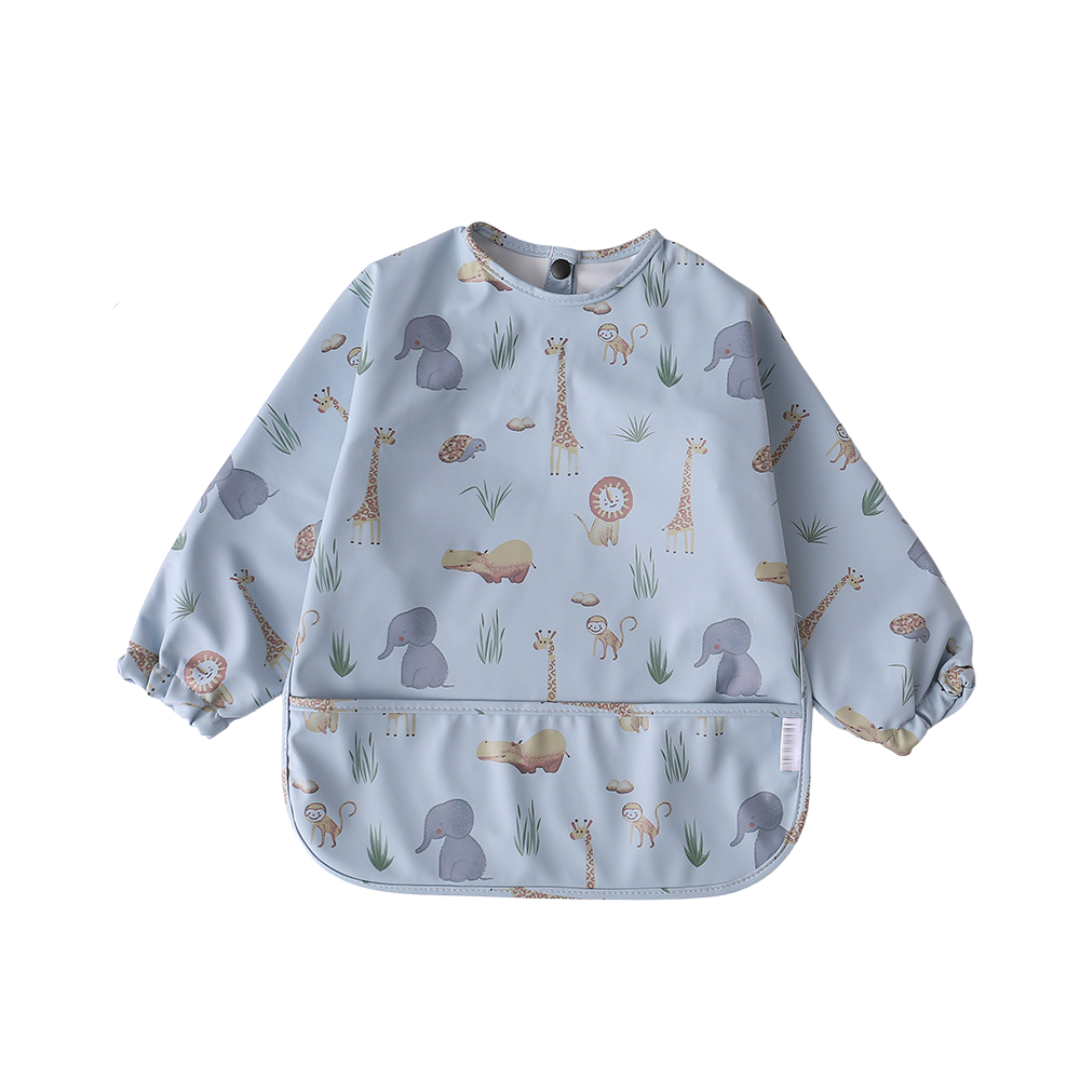 Smock Bib: Ivory Rainbow