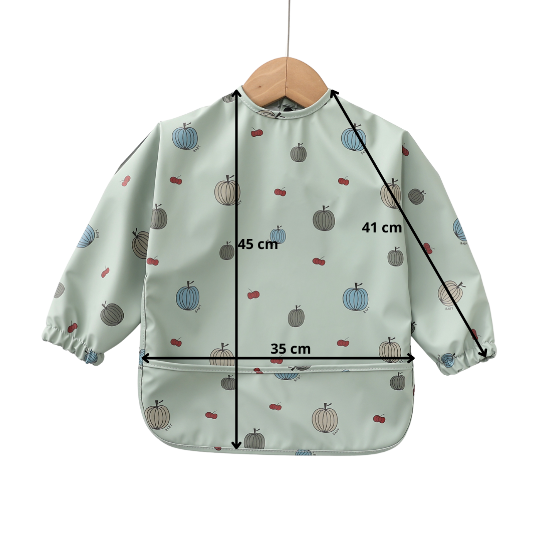 Smock Bib: Beige Spots