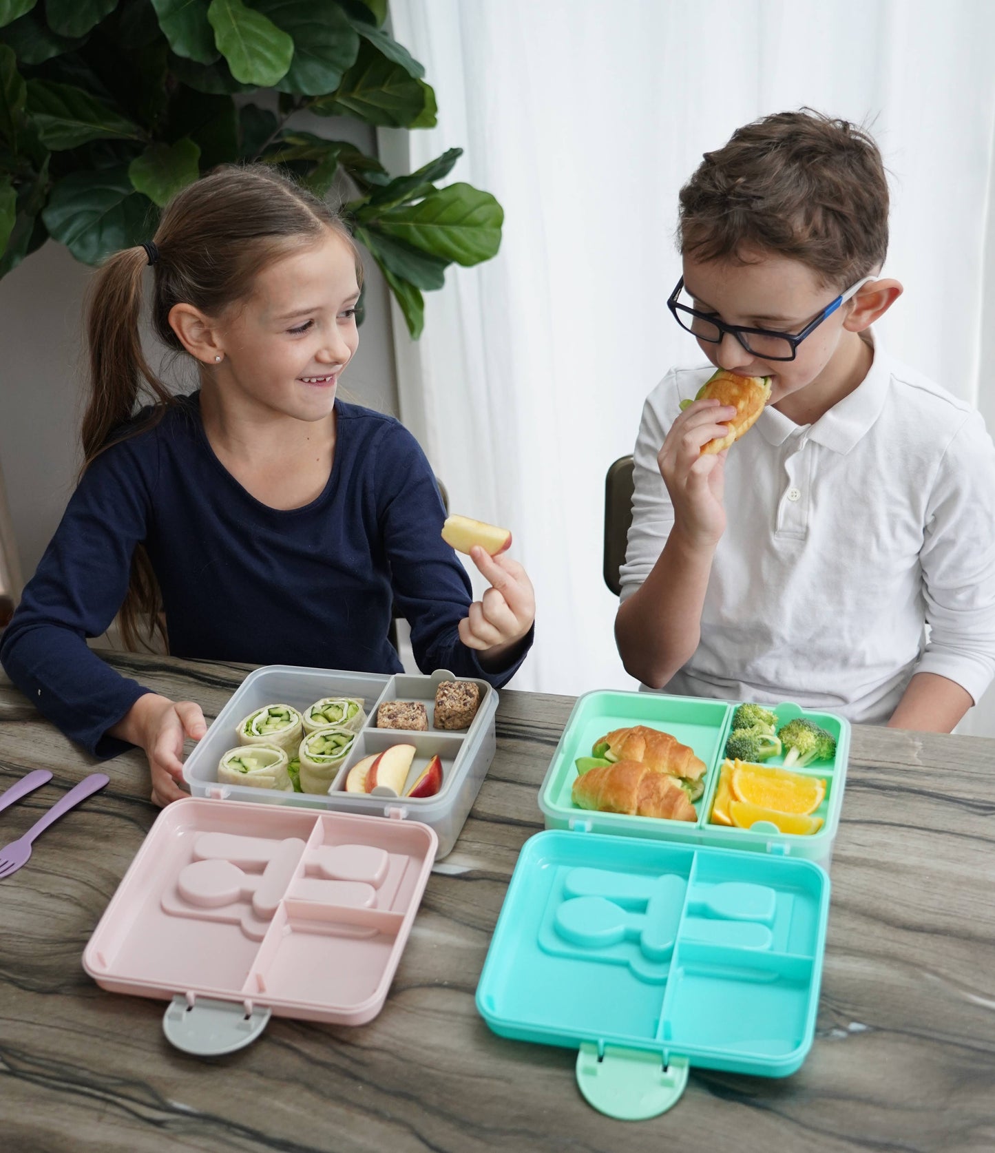 2 Tier Bento Box: Blue