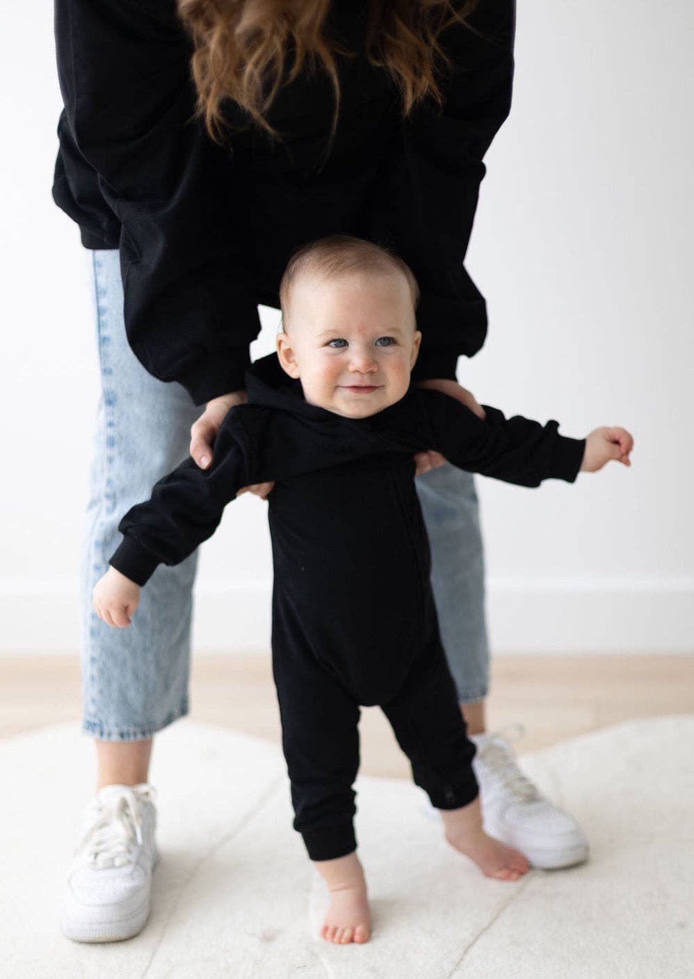 Hoodie Romper | Black