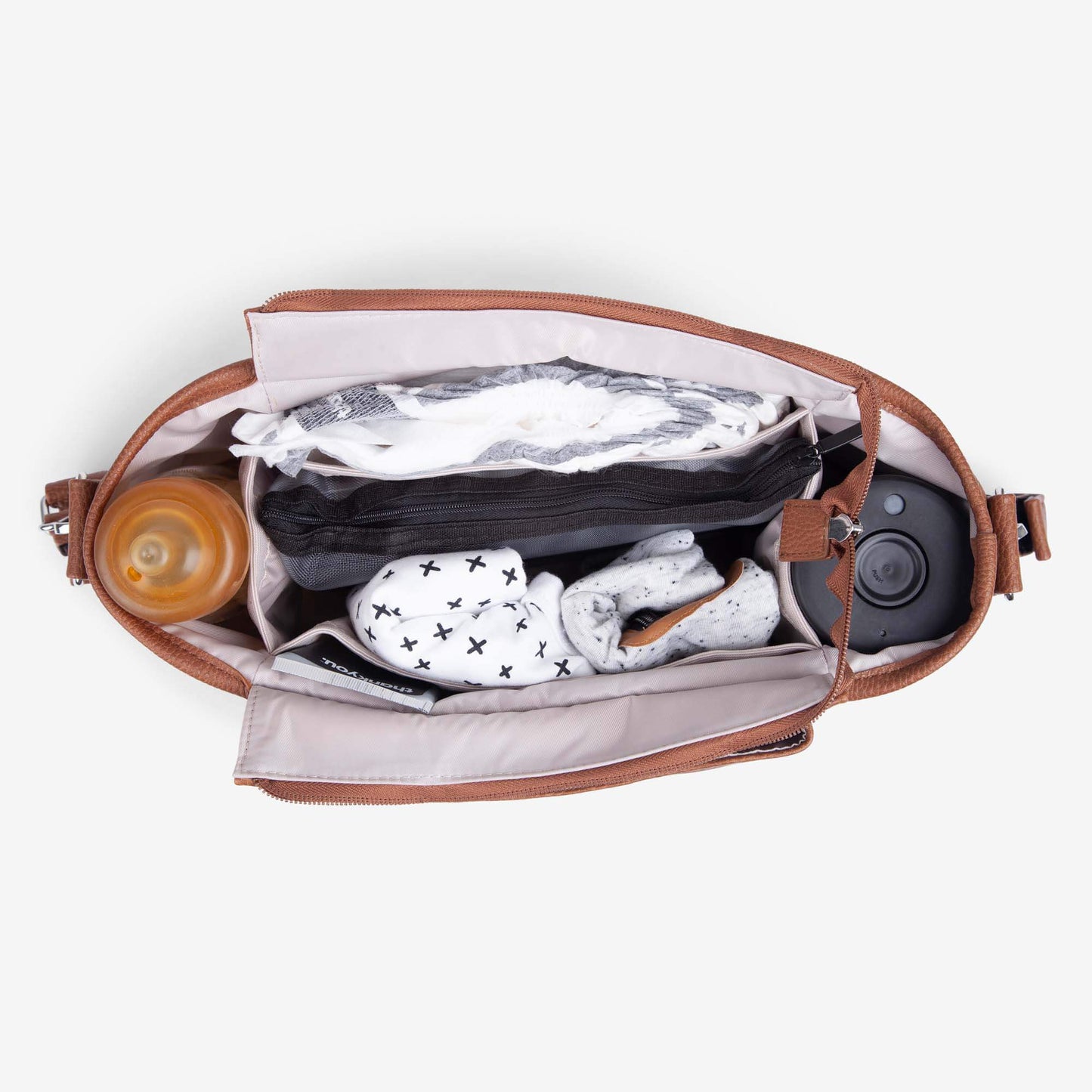 VANCHI Stroller Caddy - Pebbled Tan