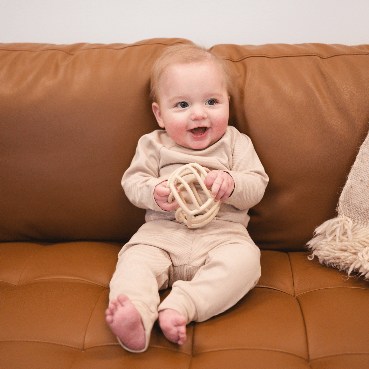 Organic Cotton Lounge Set for Babies + Toddlers | Oatmeal: 2-3y