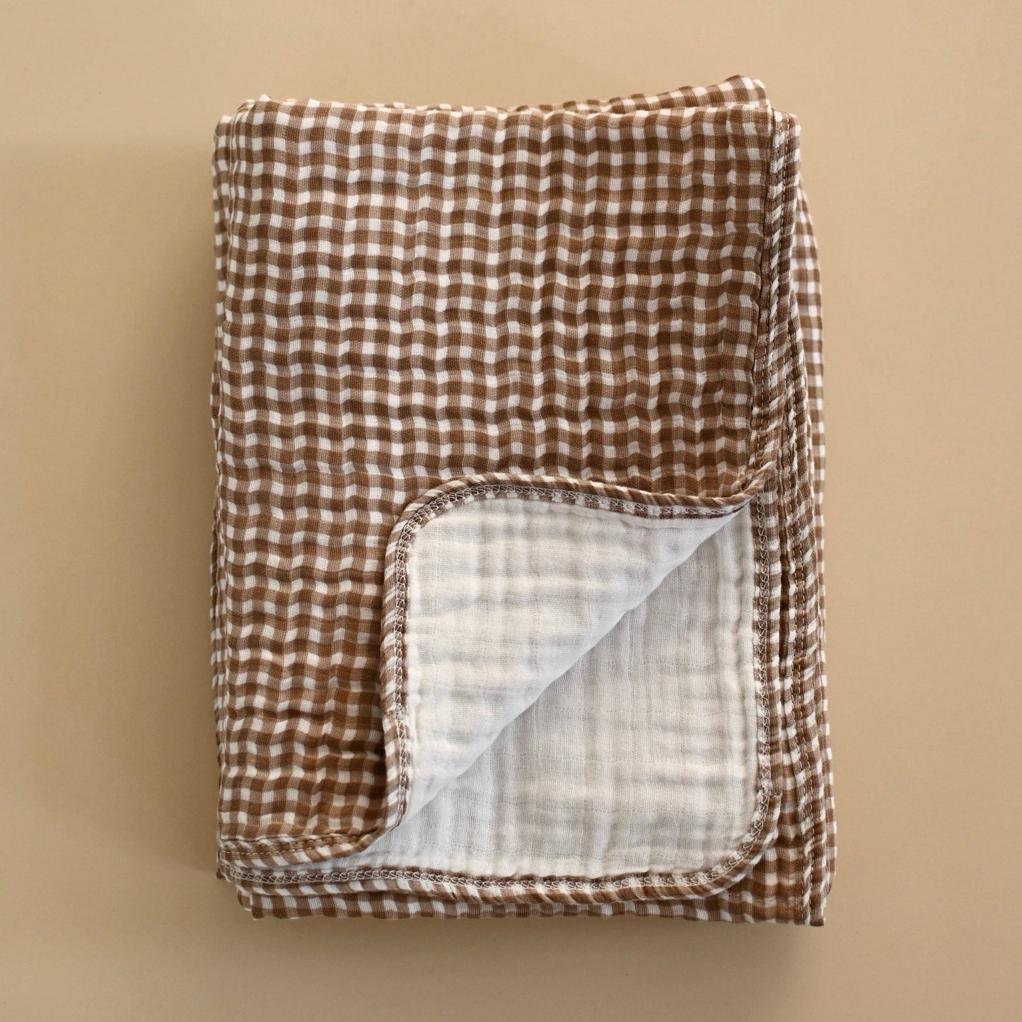 Quilted Blanket - Vichy brown