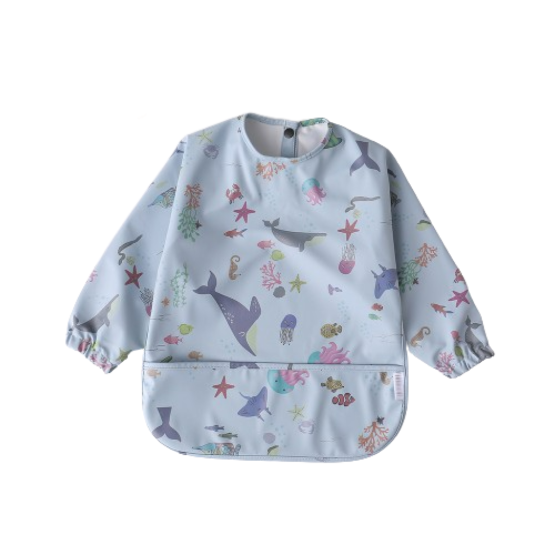 Smock Bib: Ivory Rainbow