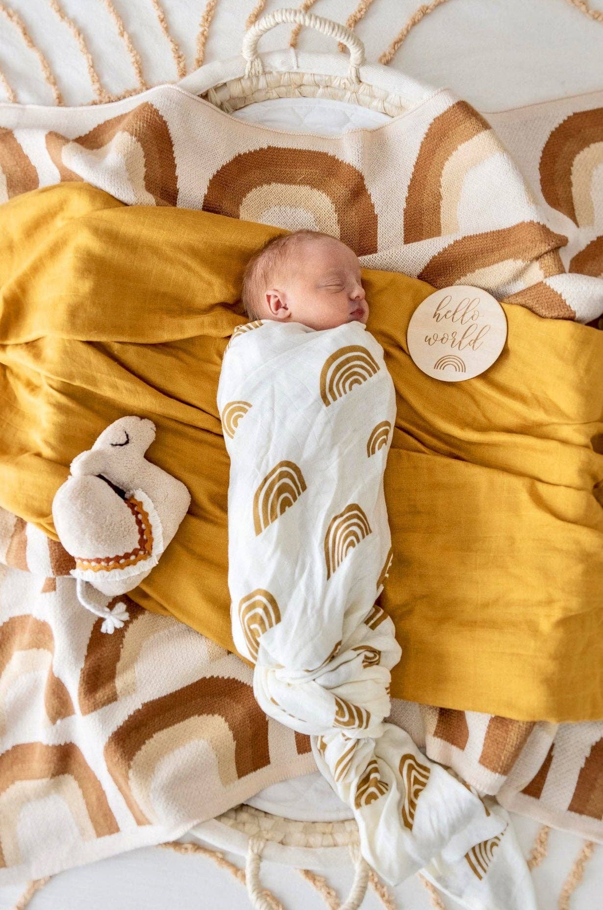 Organic Cotton Knitted Blanket: Bloom
