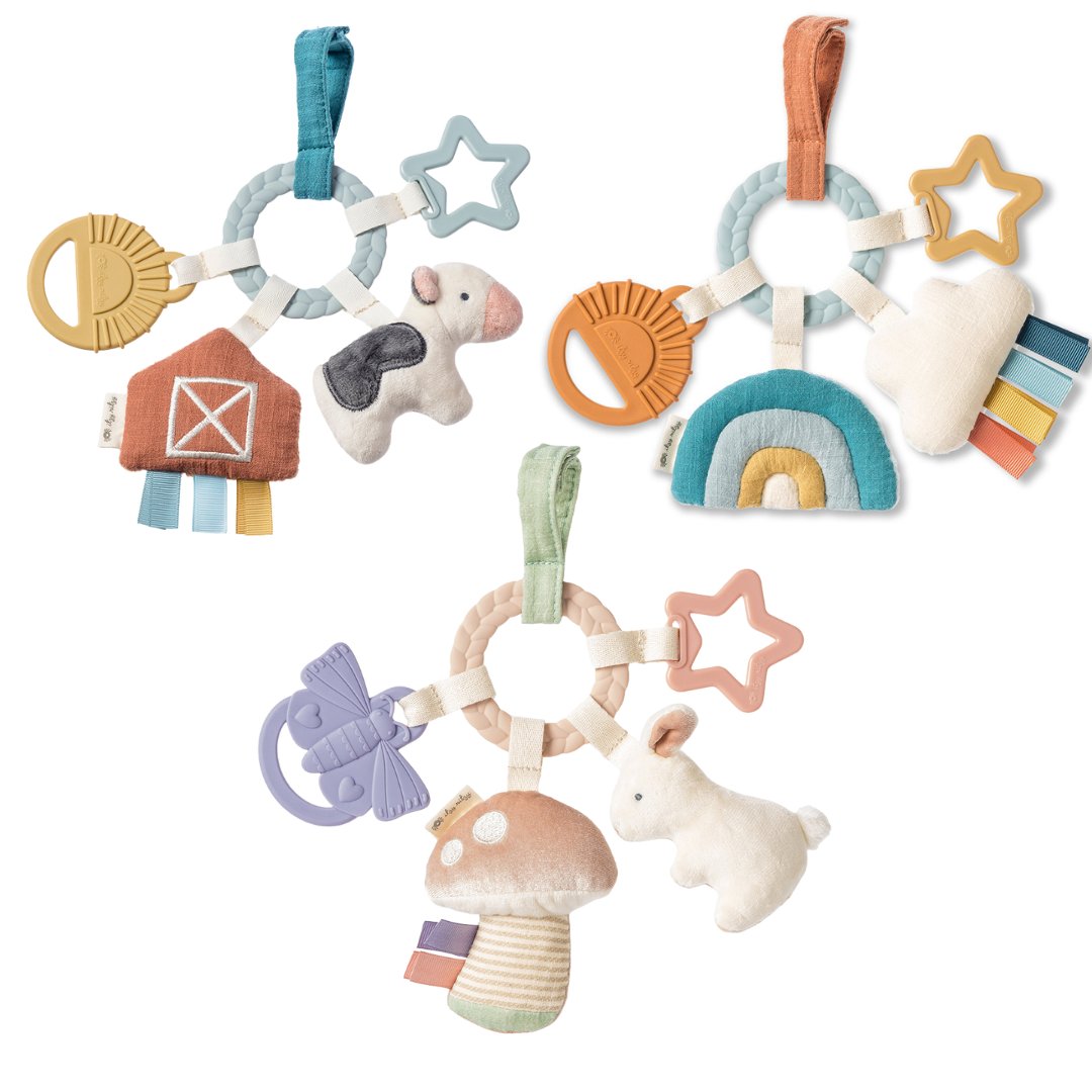 Bitzy Busy Ring™ Teething Activity Toy: Veggie