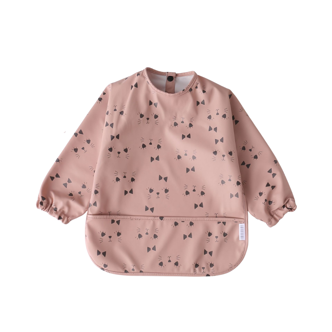 Smock Bib: Ivory Rainbow