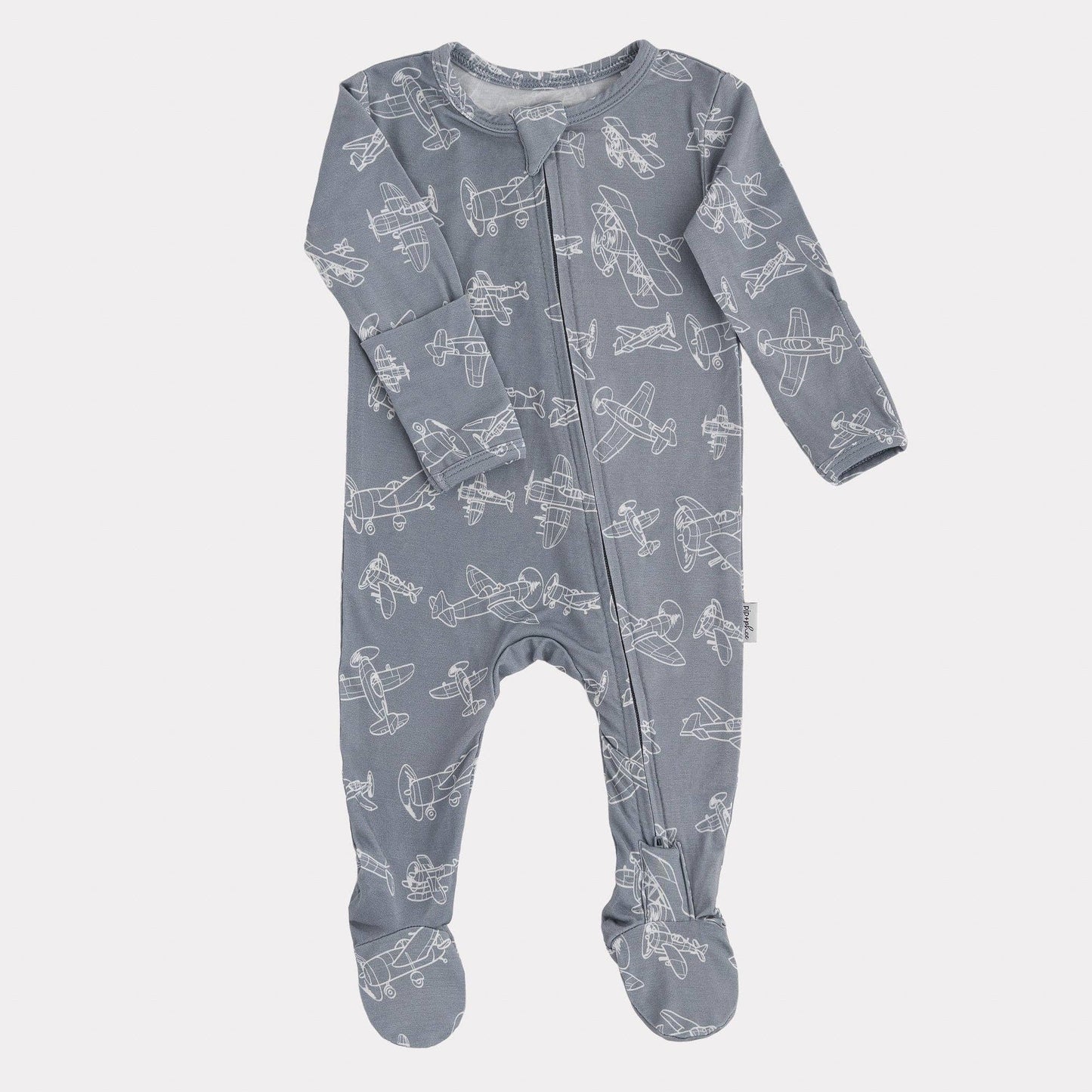Bamboo Footed Sleepers | Cruise Collection: Wavy Checks - Purple / 6-9M