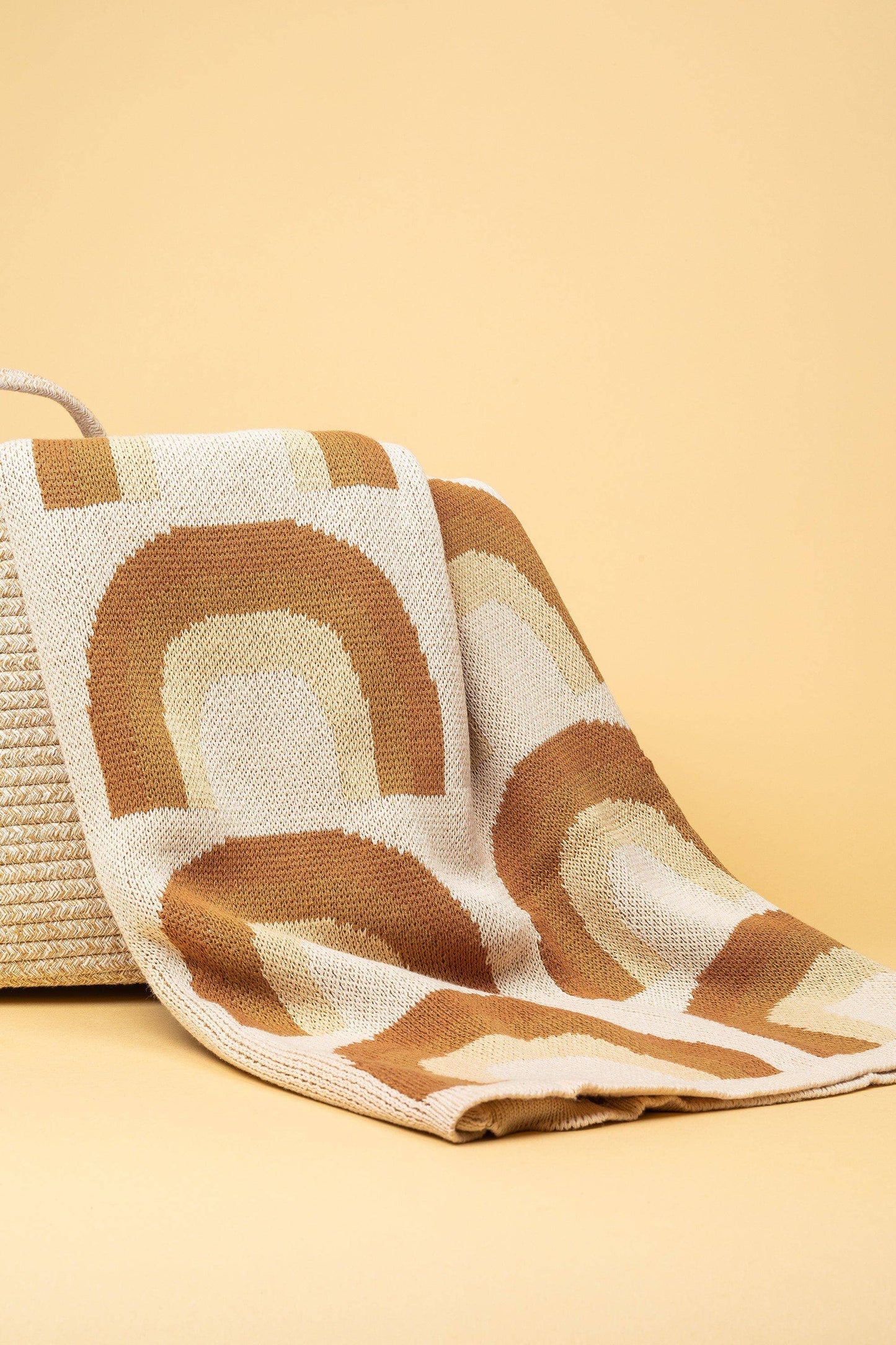 Organic Cotton Knitted Blanket: Bloom