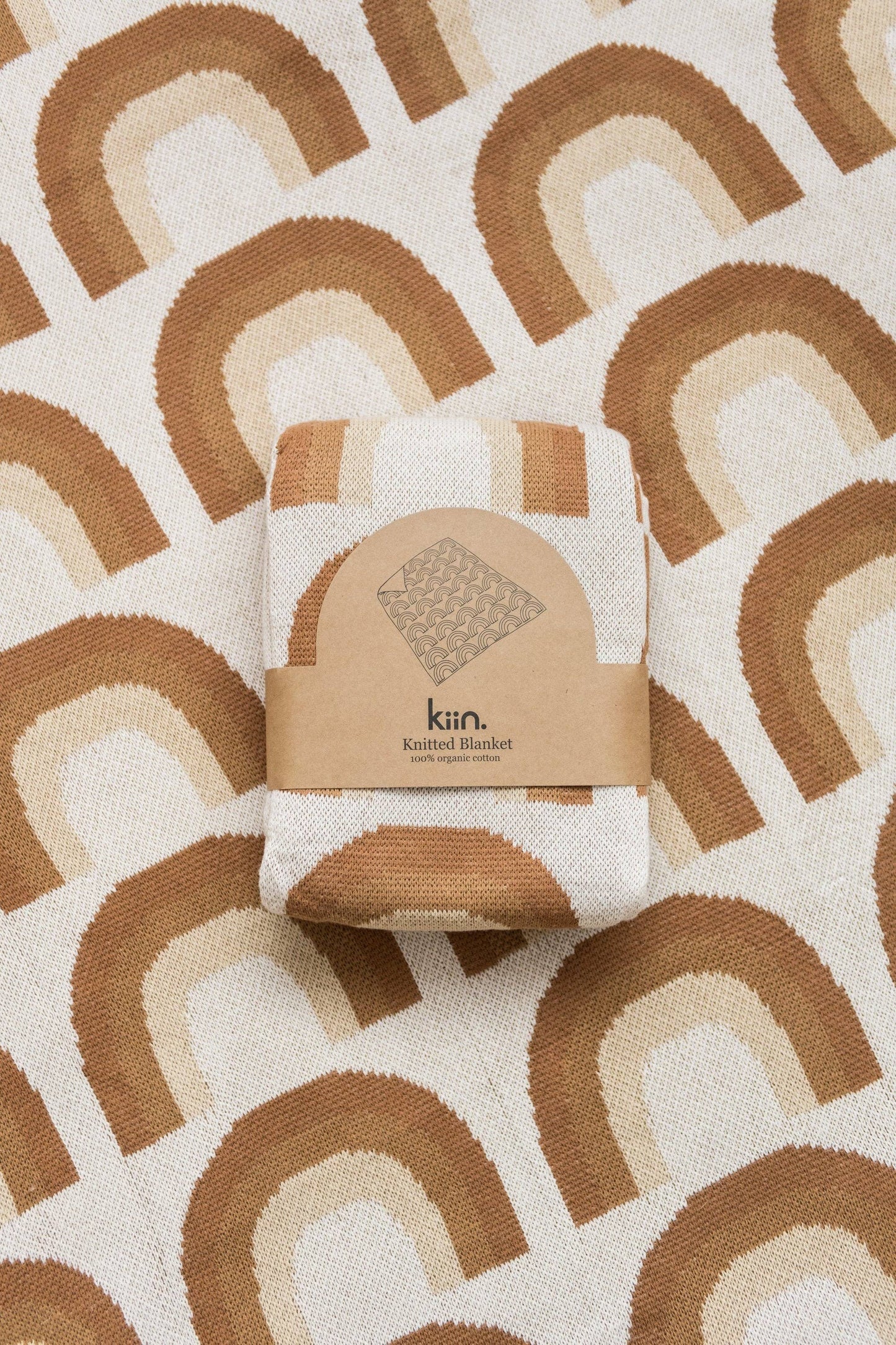 Organic Cotton Knitted Blanket: Bloom