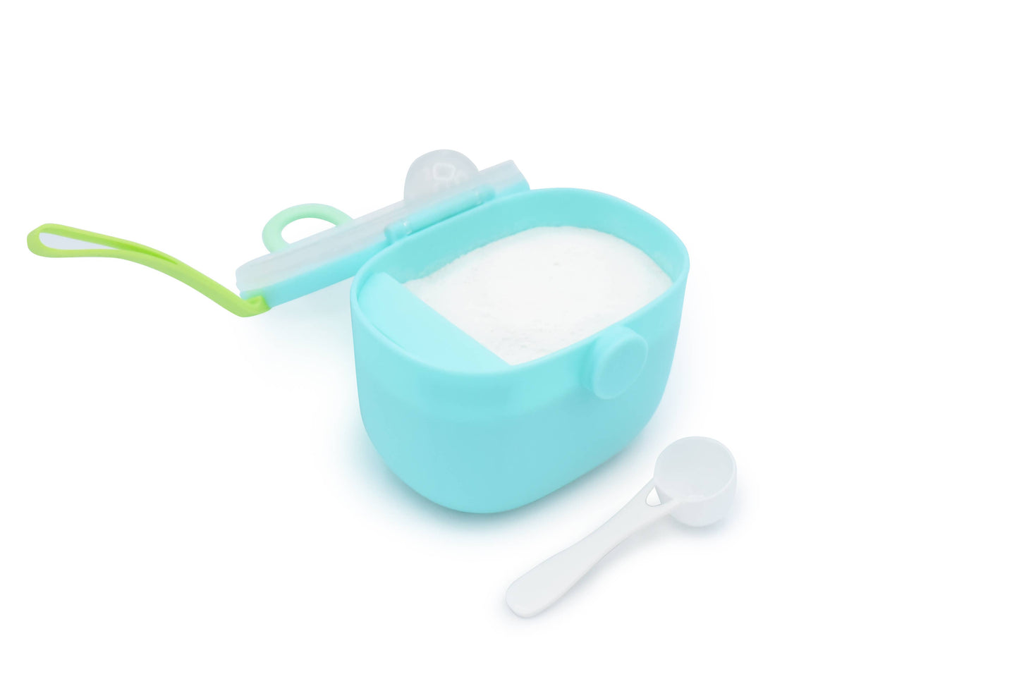 Baby Formula Storage Container with Integrated Scoop: Blue