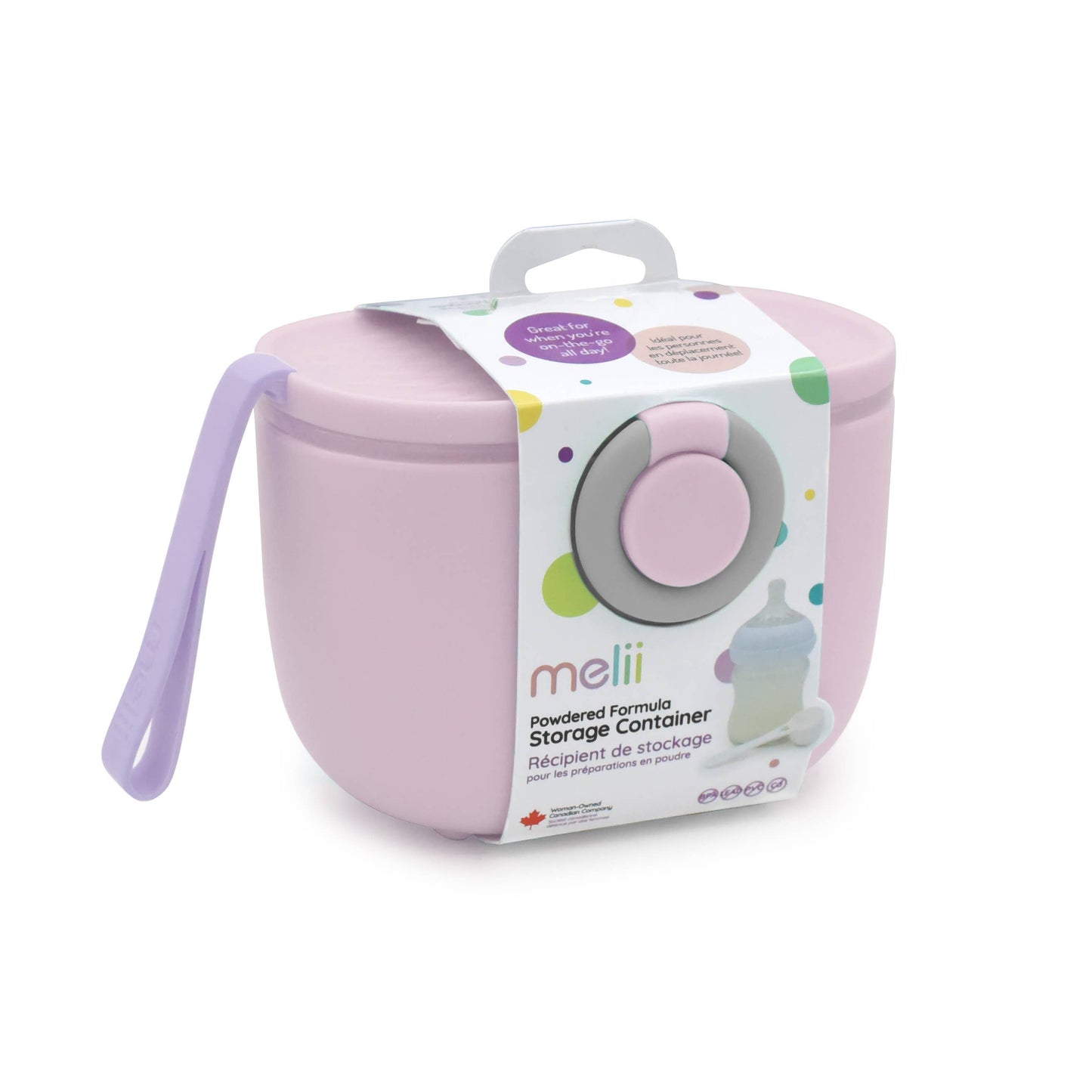 Baby Formula Storage Container with Integrated Scoop: Blue