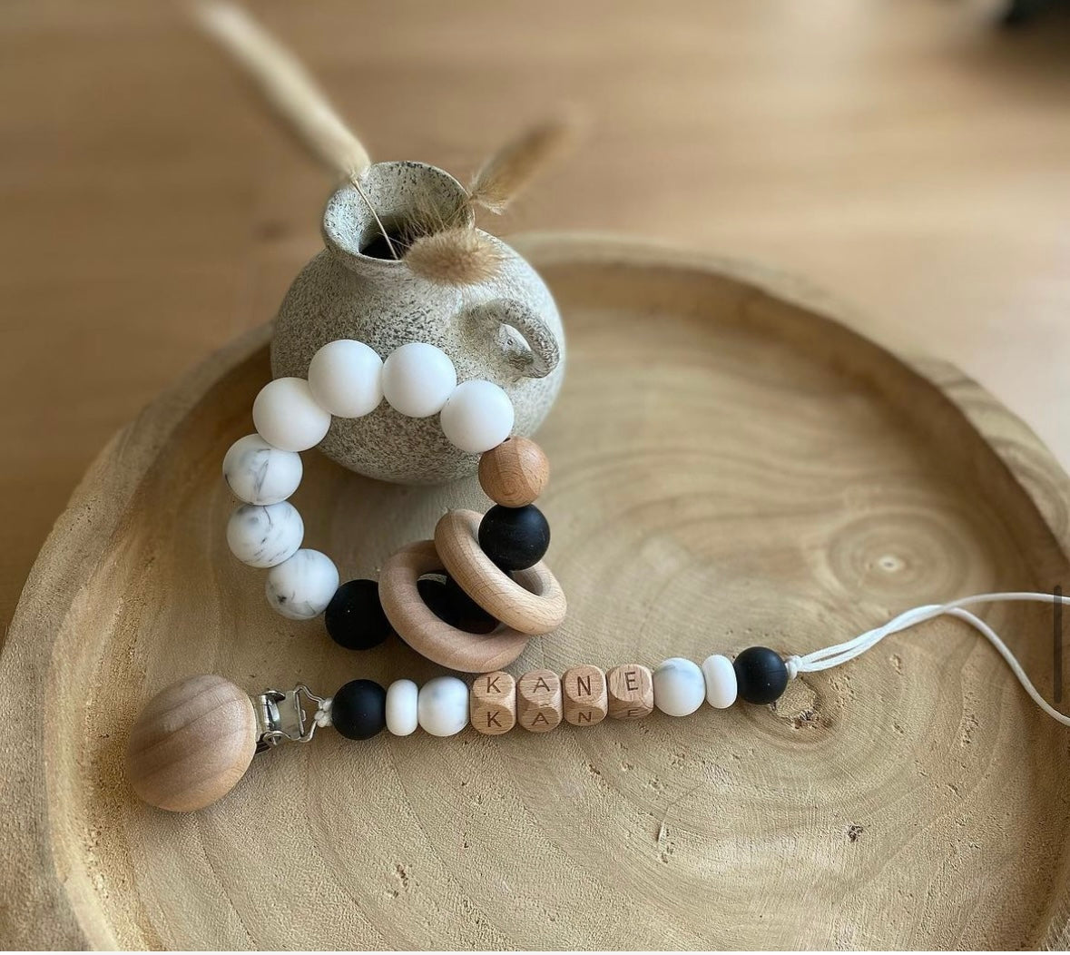Personalized Pacifier Clip & Teether Set