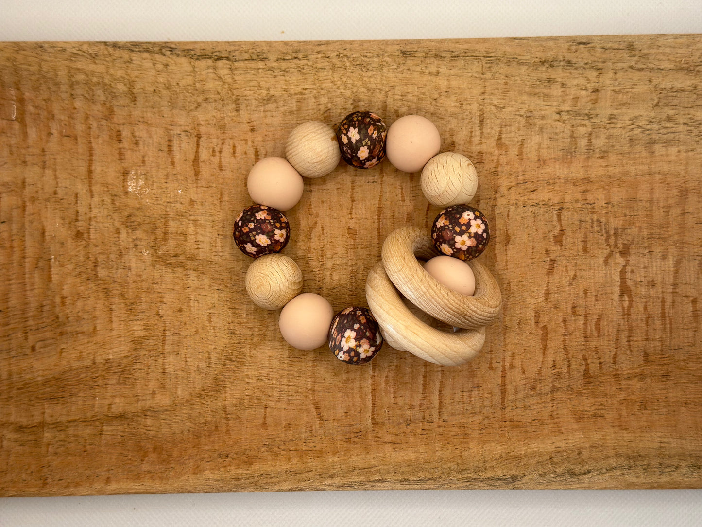 Pacifier Clip, Teether & Set - Blush Floral