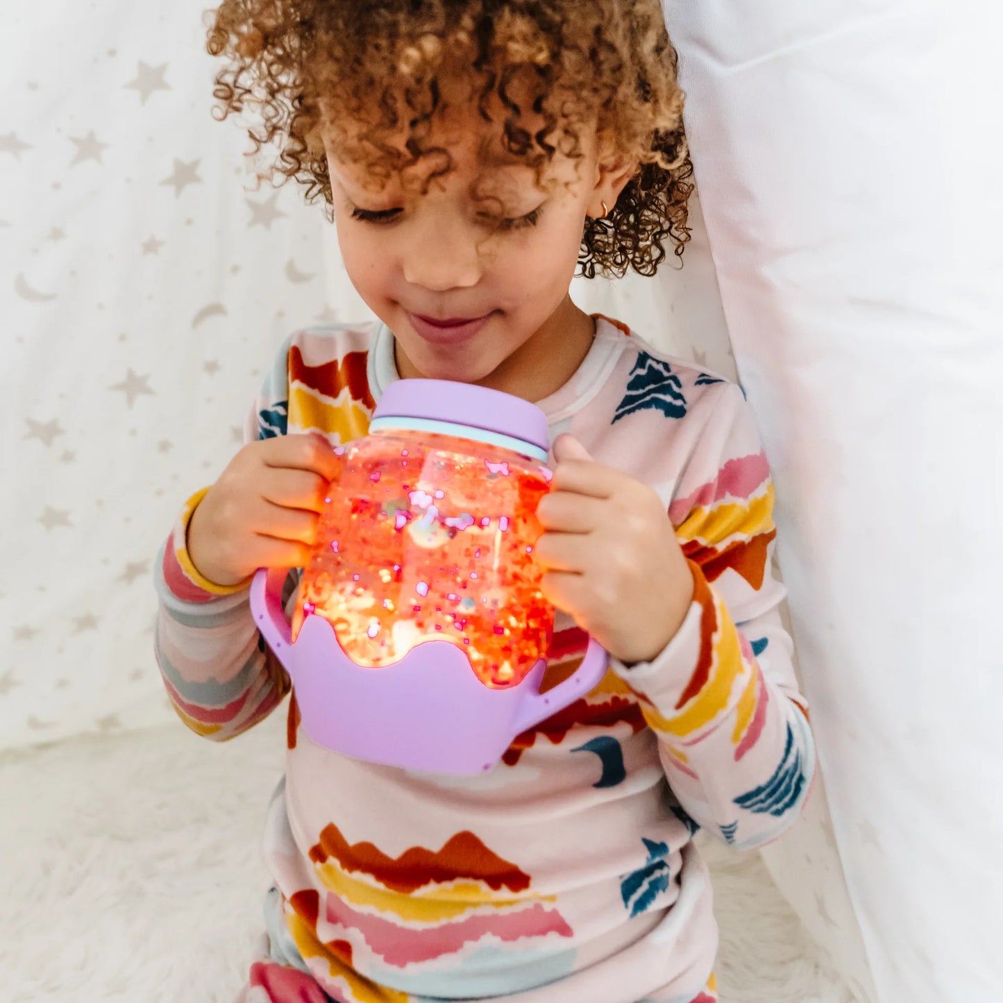 Sensory Light Up Jar - Blue