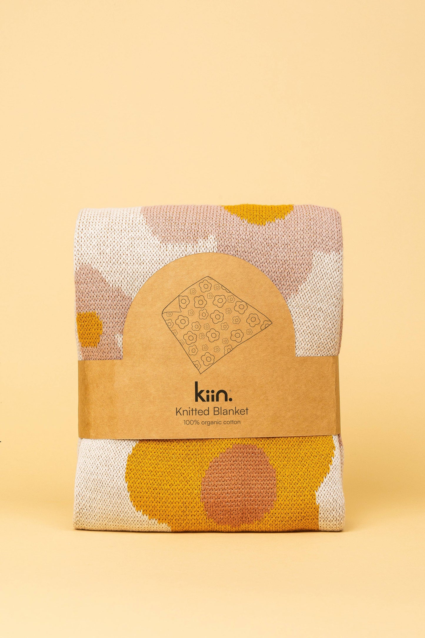Organic Cotton Knitted Blanket: Bloom