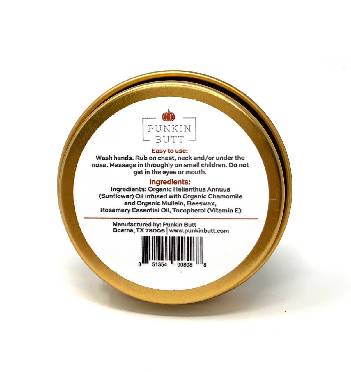 Rosemary Chest Rub: Tin Can