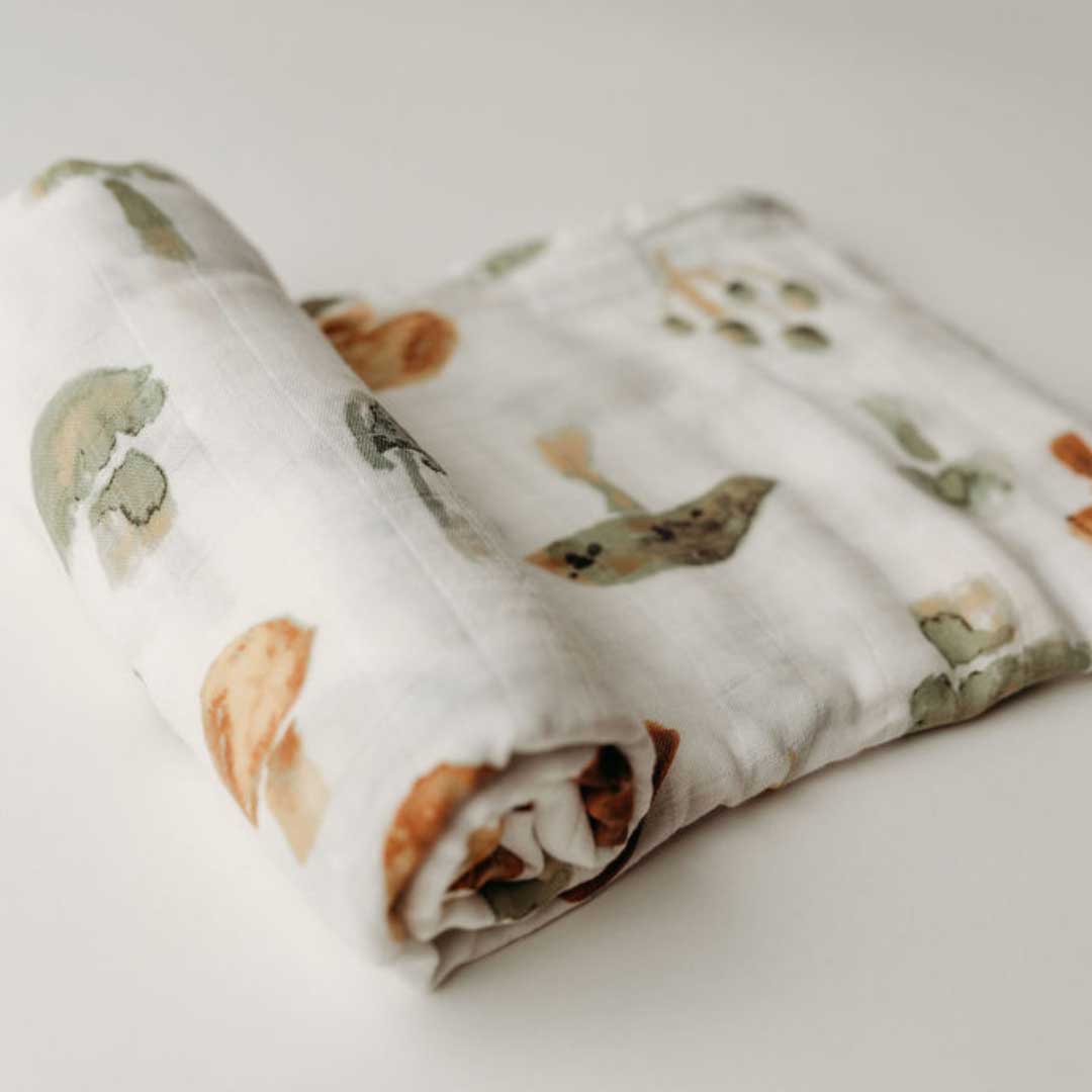 Bamboo Muslin Swaddle - Mushroom