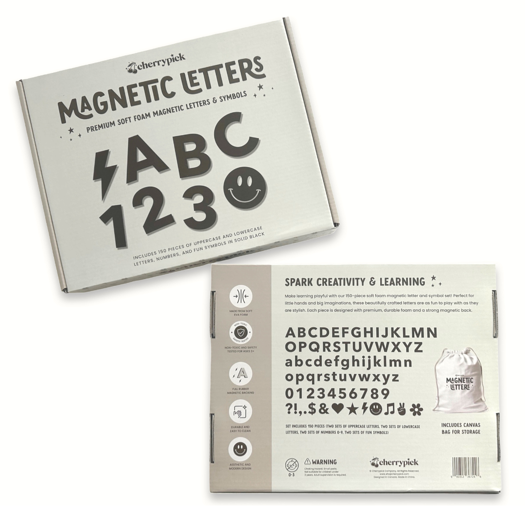 Soft Foam Magnetic Letters & Symbols 150pc Set: Milky White