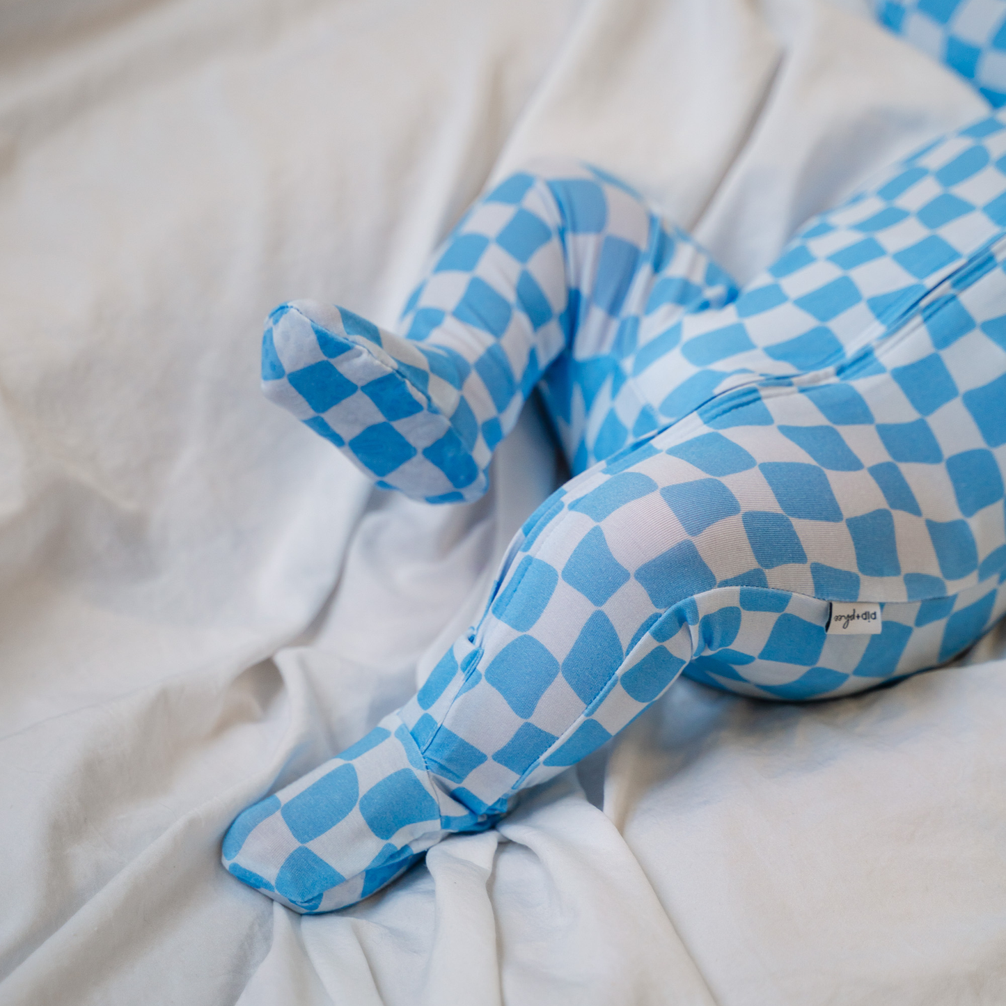 Bamboo Footed Sleepers | Cruise Collection: Wavy Checks - Purple / 3-6M