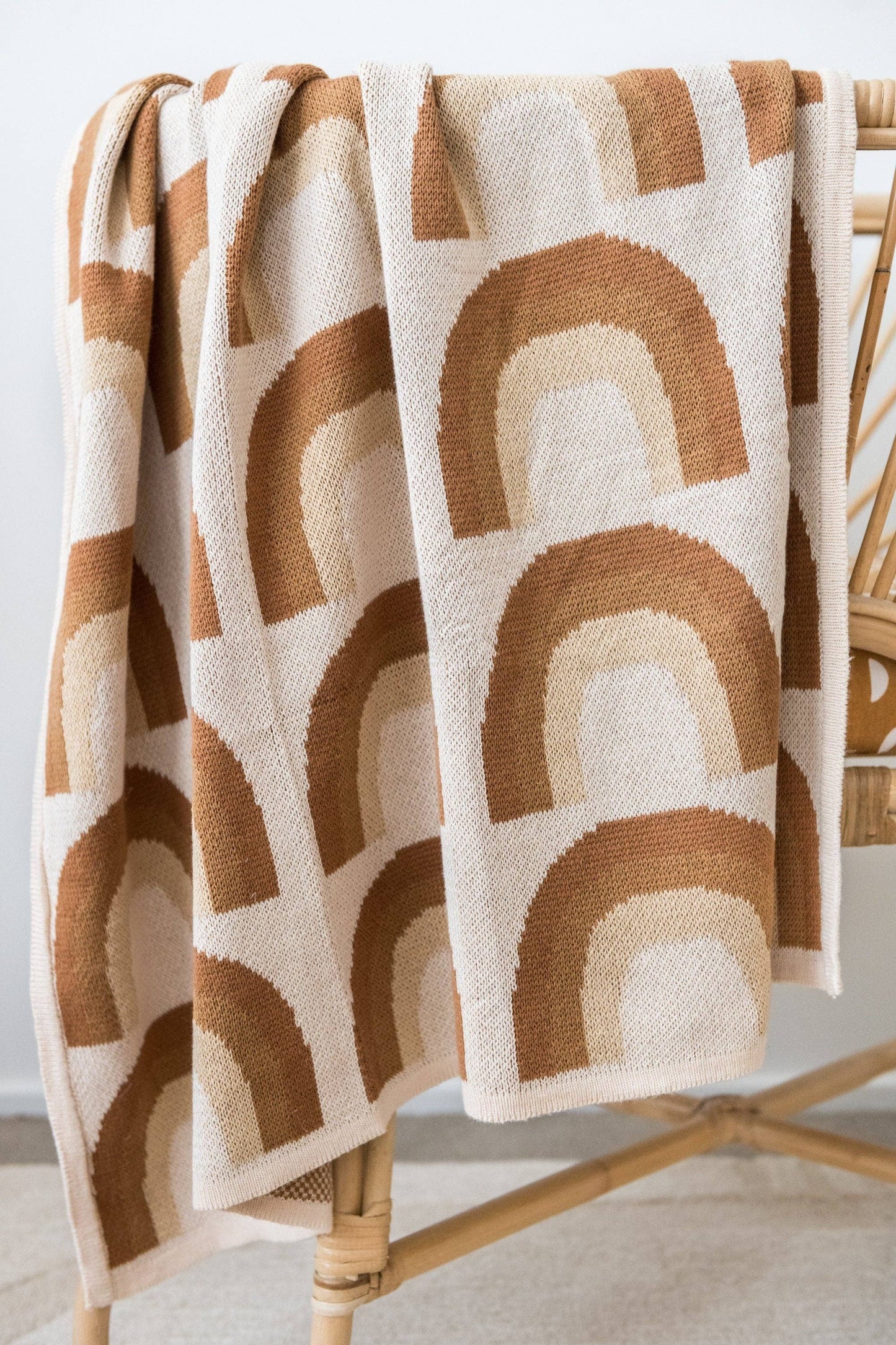 Organic Cotton Knitted Blanket: Bloom