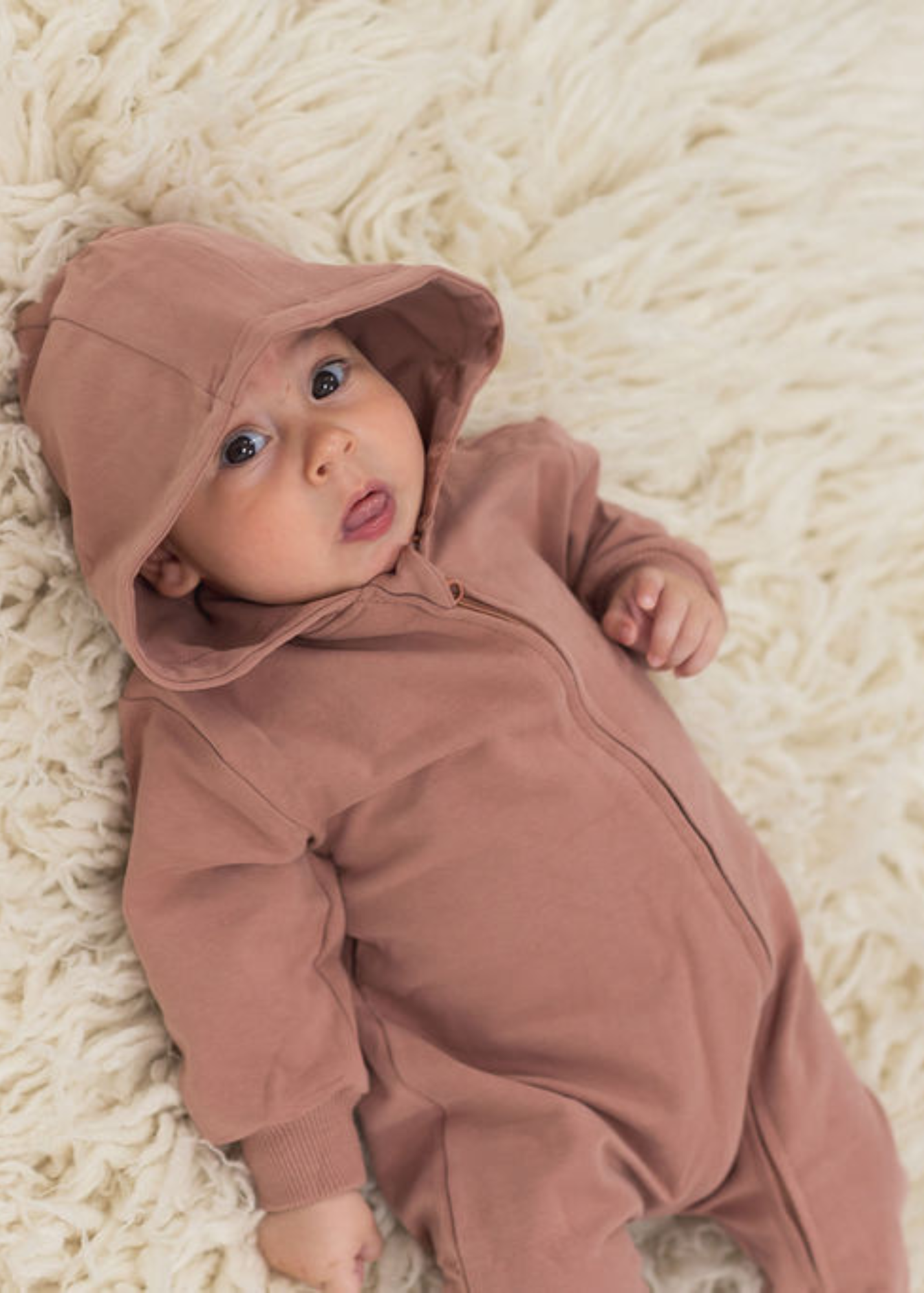 Hoodie Romper | Rose