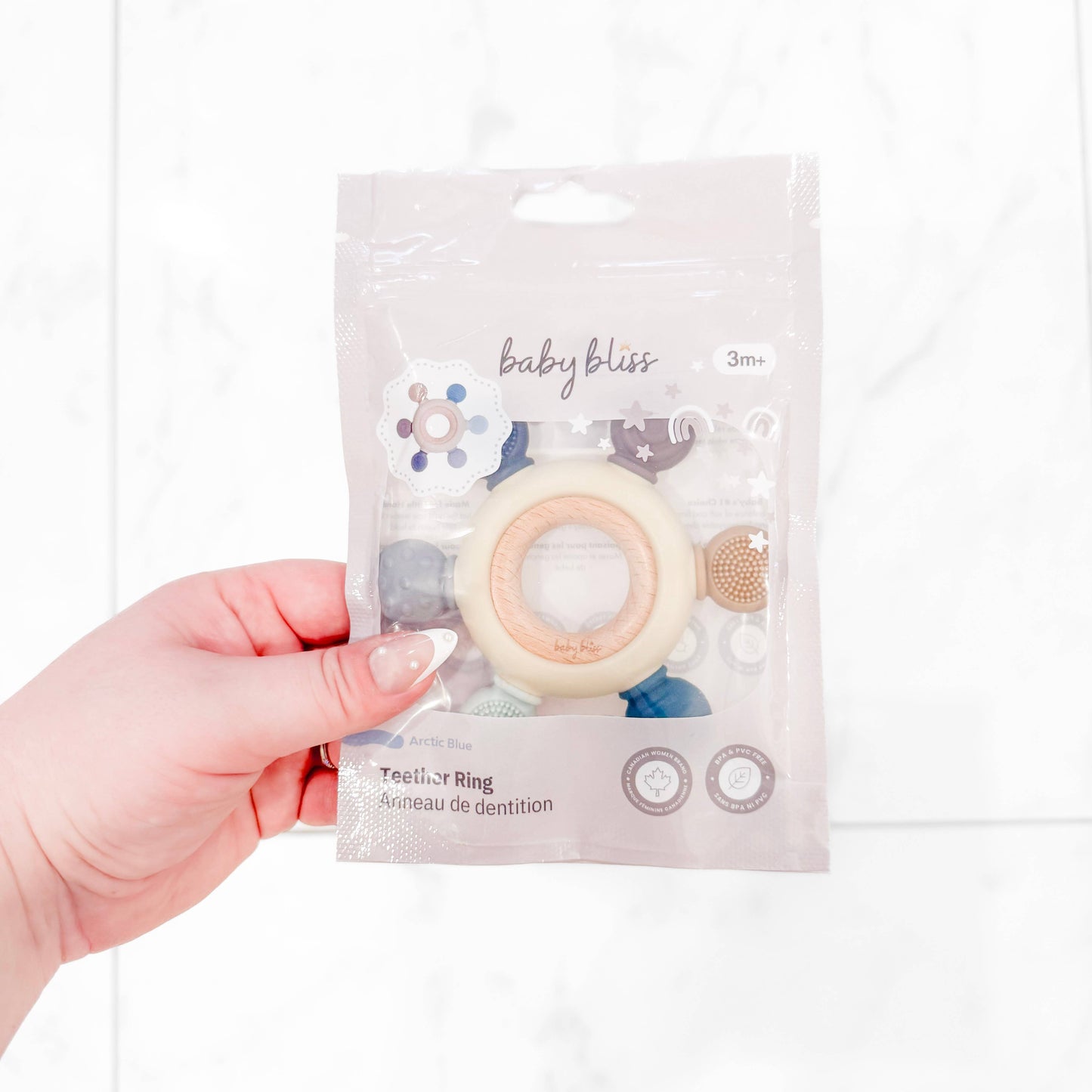 Teether Ring - Blue Tones: Artic Blue Tones