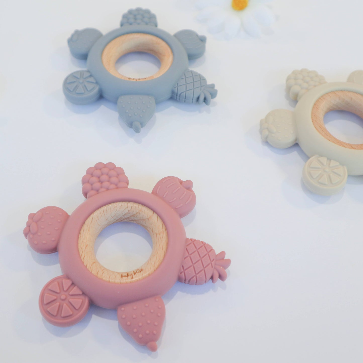 Fruit Teether Ring - Dusty Blue: Dusty Blue