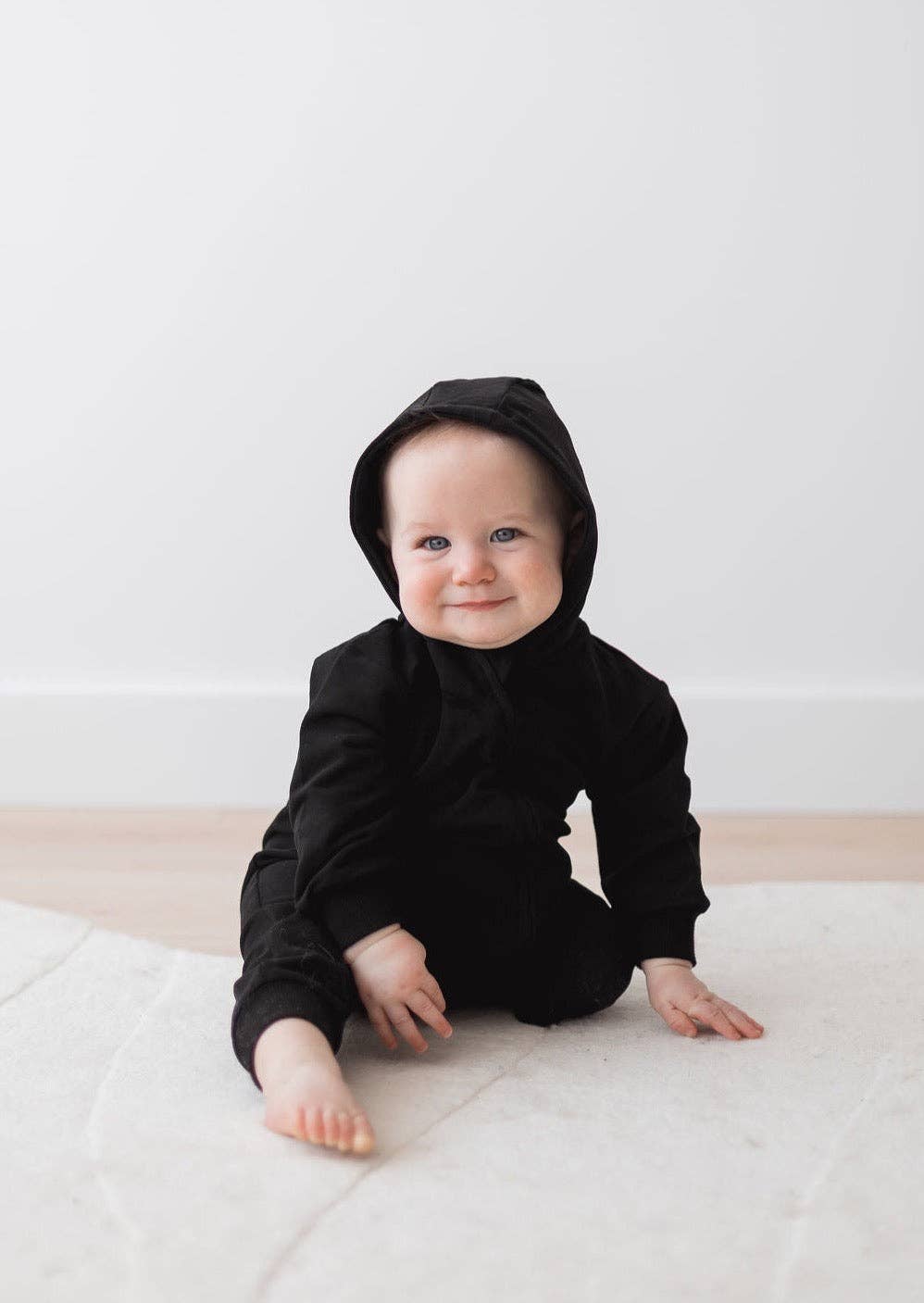Hoodie Romper | Black