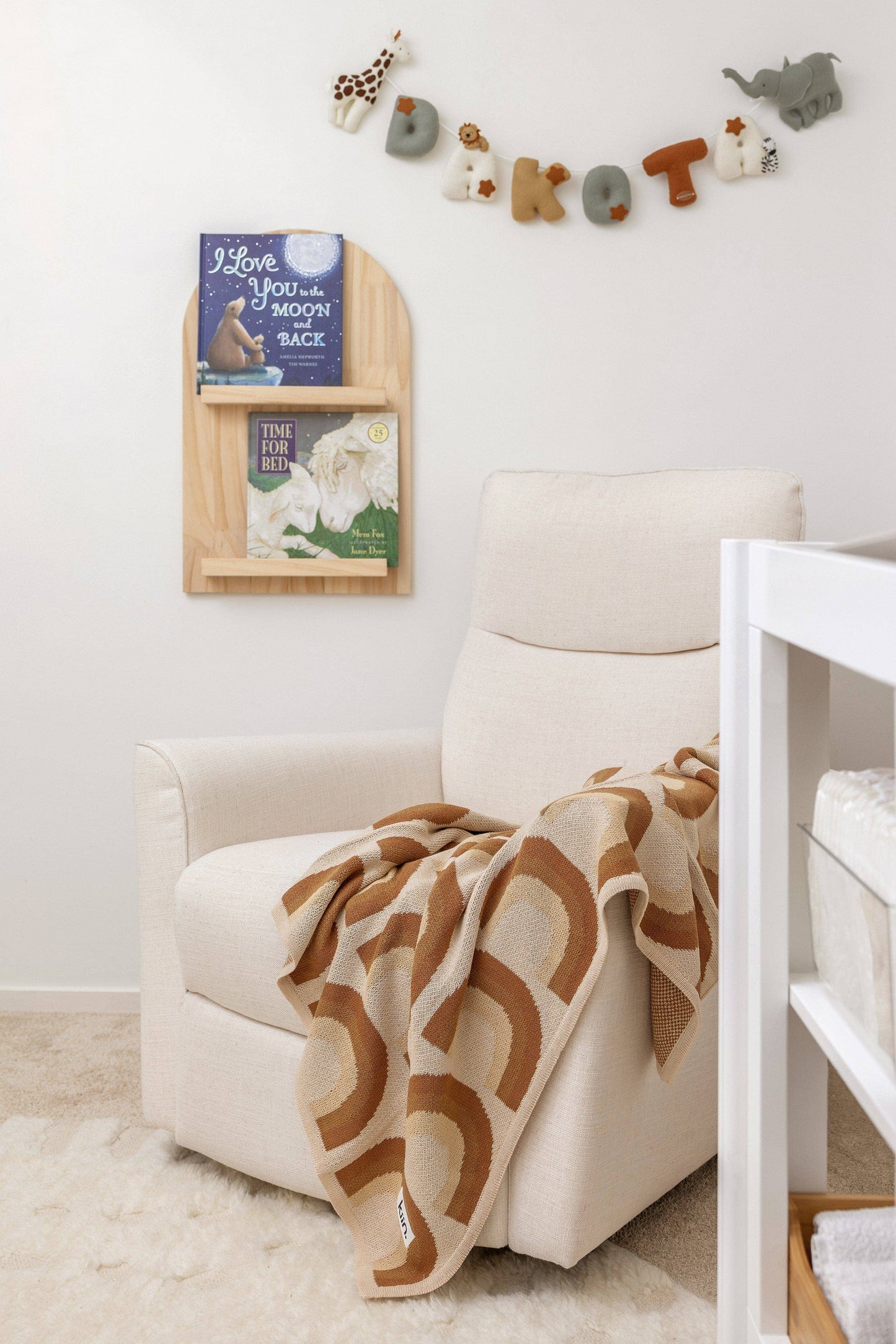 Organic Cotton Knitted Blanket: Bloom