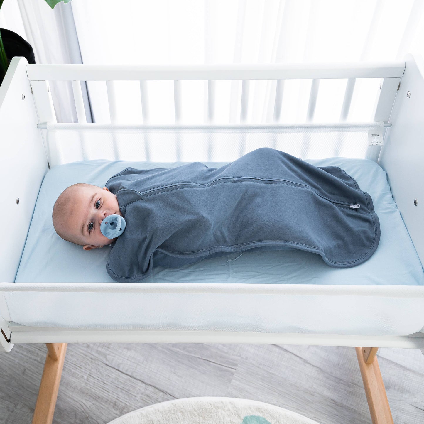 Easy Zipper Swaddle Blankets by Comfy Cubs: Nomadic Blue/Azul / Small (0-3 Months)