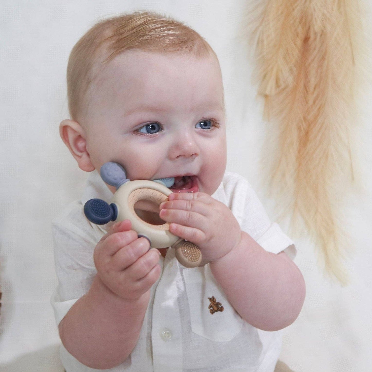 Teether Ring - Pink Tones: Dusty Pink Tones