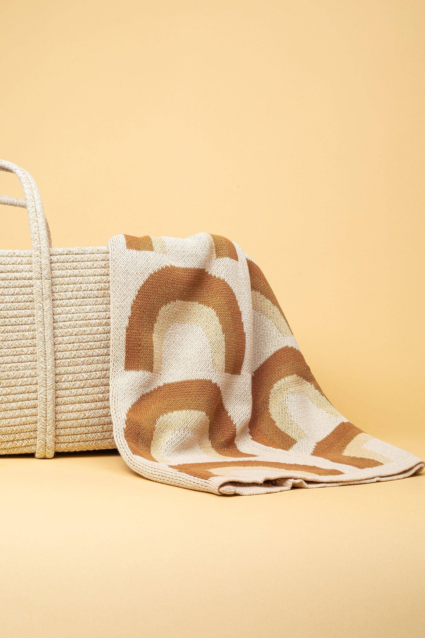 Organic Cotton Knitted Blanket: Bloom