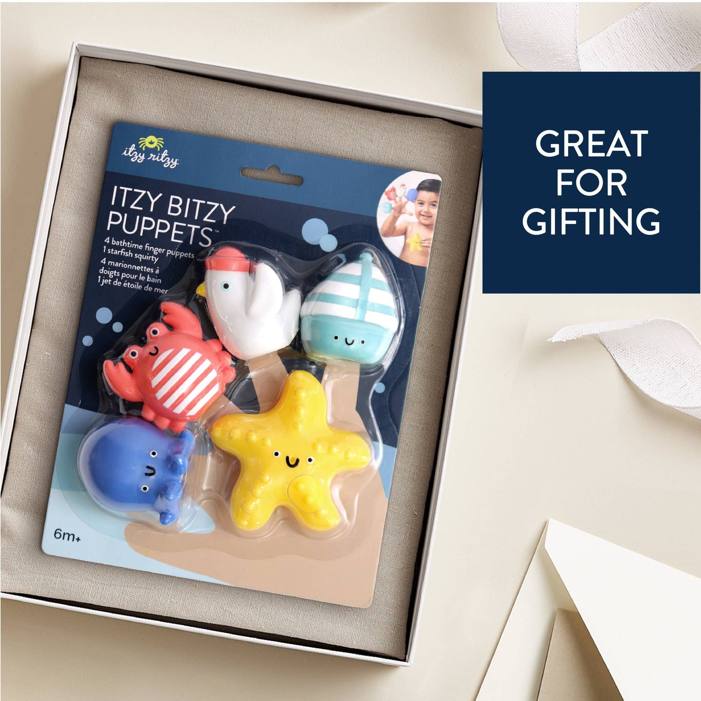 Itzy Bitzy Puppets™ - Bath + Storytelling Toys: Nautical