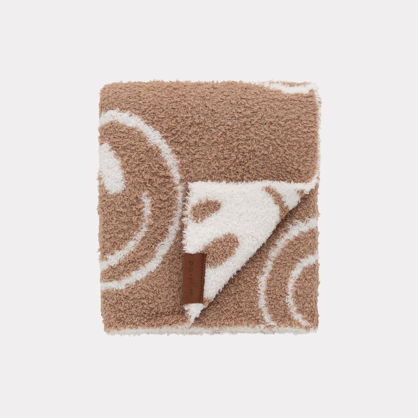 Plush Toddler Blankets | 30" x 40": Plush - Caramel Smiles