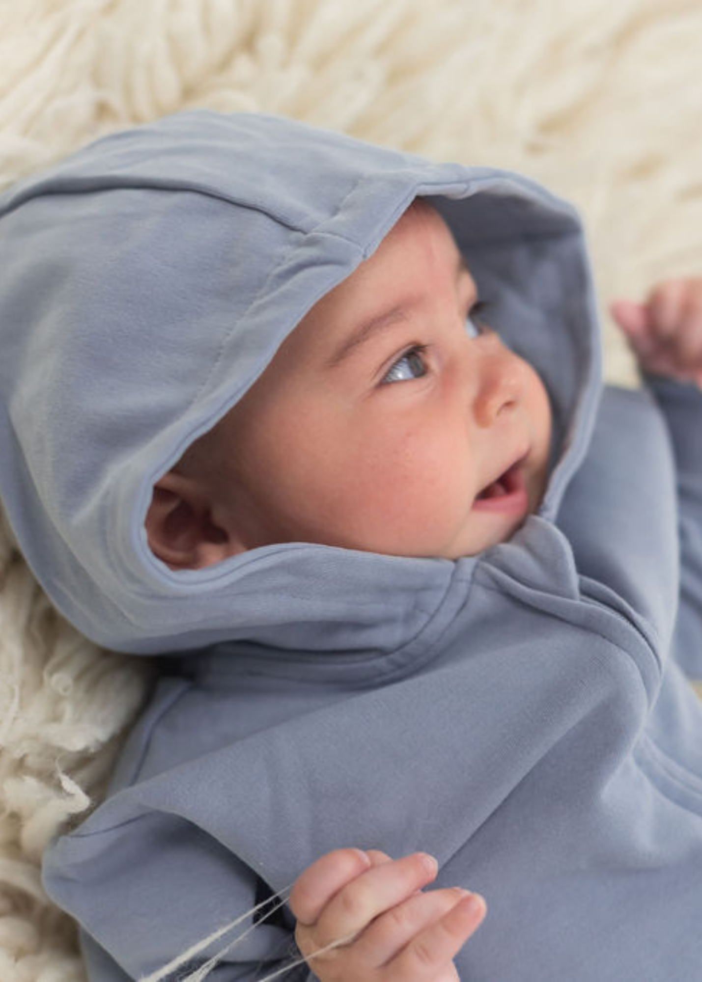 Hoodie Romper | Fog: 0/6M