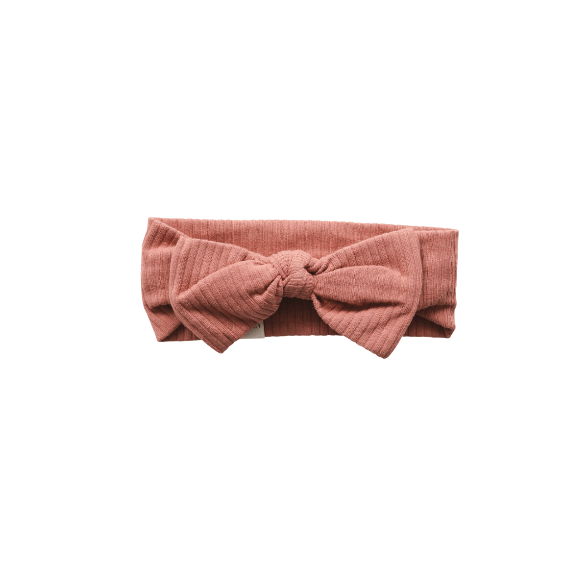 Organic Ribbed Cotton Knot Bow: 0-6M
