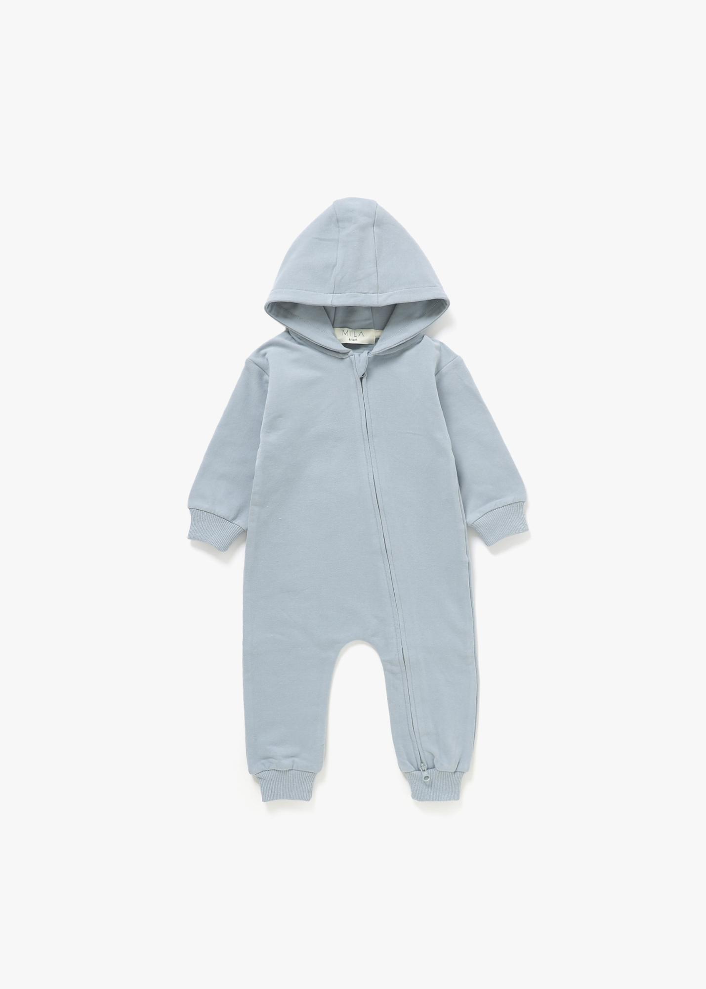 Hoodie Romper | Fog: 0/6M